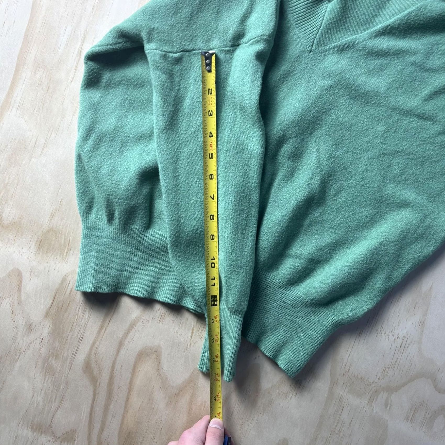 Vintage Philosophy Republic Clothing Sweater Womens Large Green V-Neck Knit Pullover Size L / US 10 / IT 46 - 5 Thumbnail