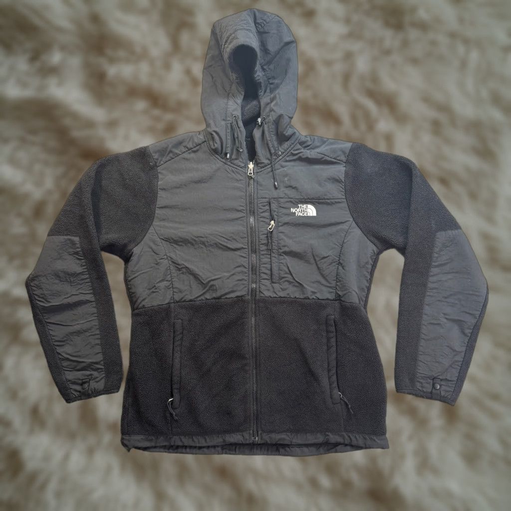 North Face fleece jacket women's Large Black Polartec Denali Full