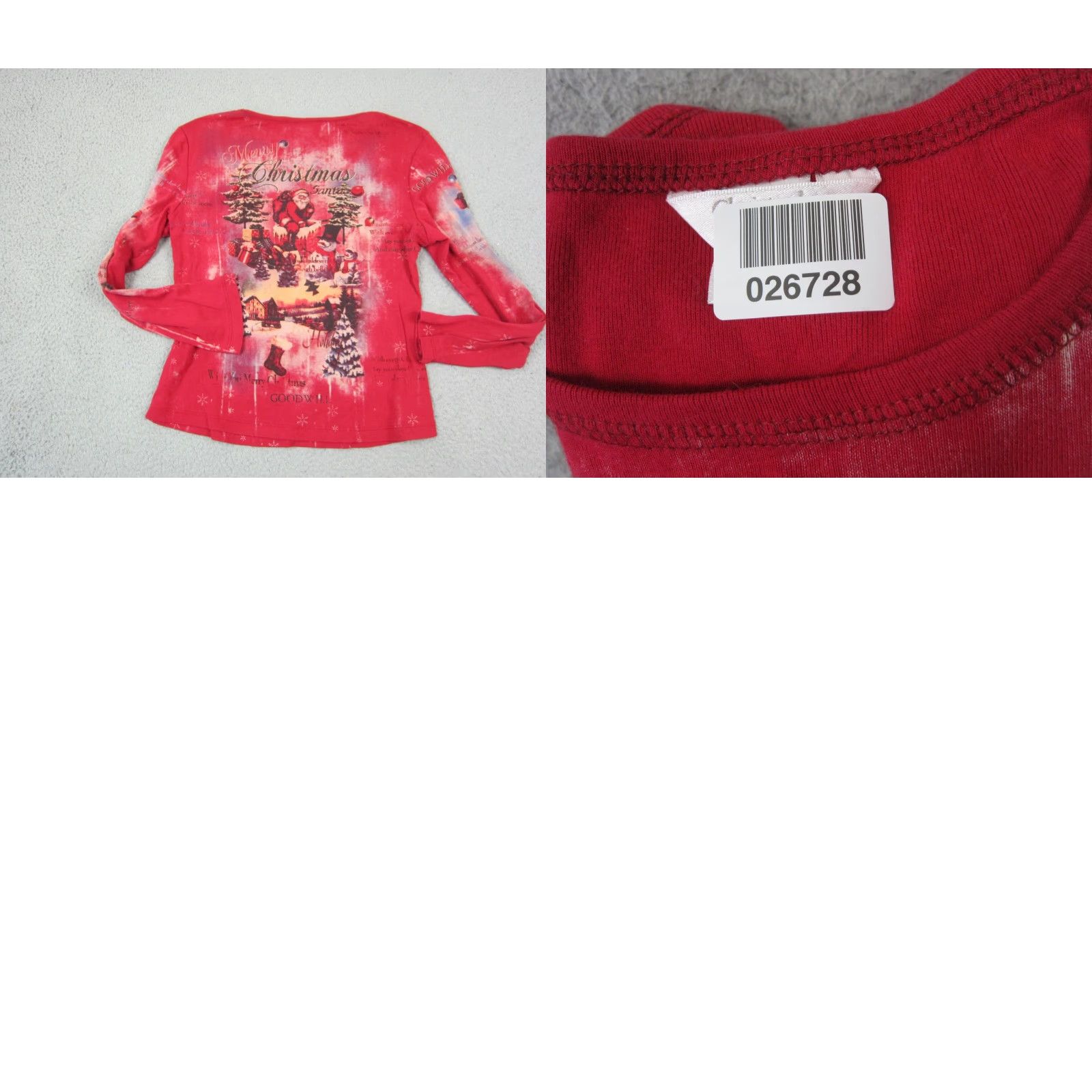 Vintage Vintage Christopher & Banks Shirt Womens M Red Christmas Santa Y2K AOP Holiday Santa Beaded Cotton T-Shirt Size M / US 6-8 / IT 42-44 - 8 Thumbnail