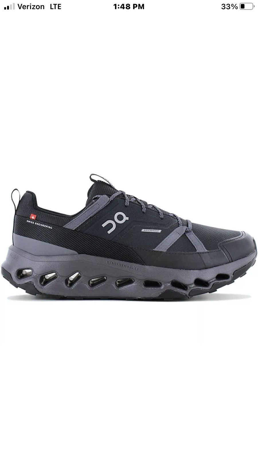 On On Cloudhorizon Waterproof Black Eclipse 3 Men Hiking Shoes Size US 12 / EU 45 - 6 Thumbnail