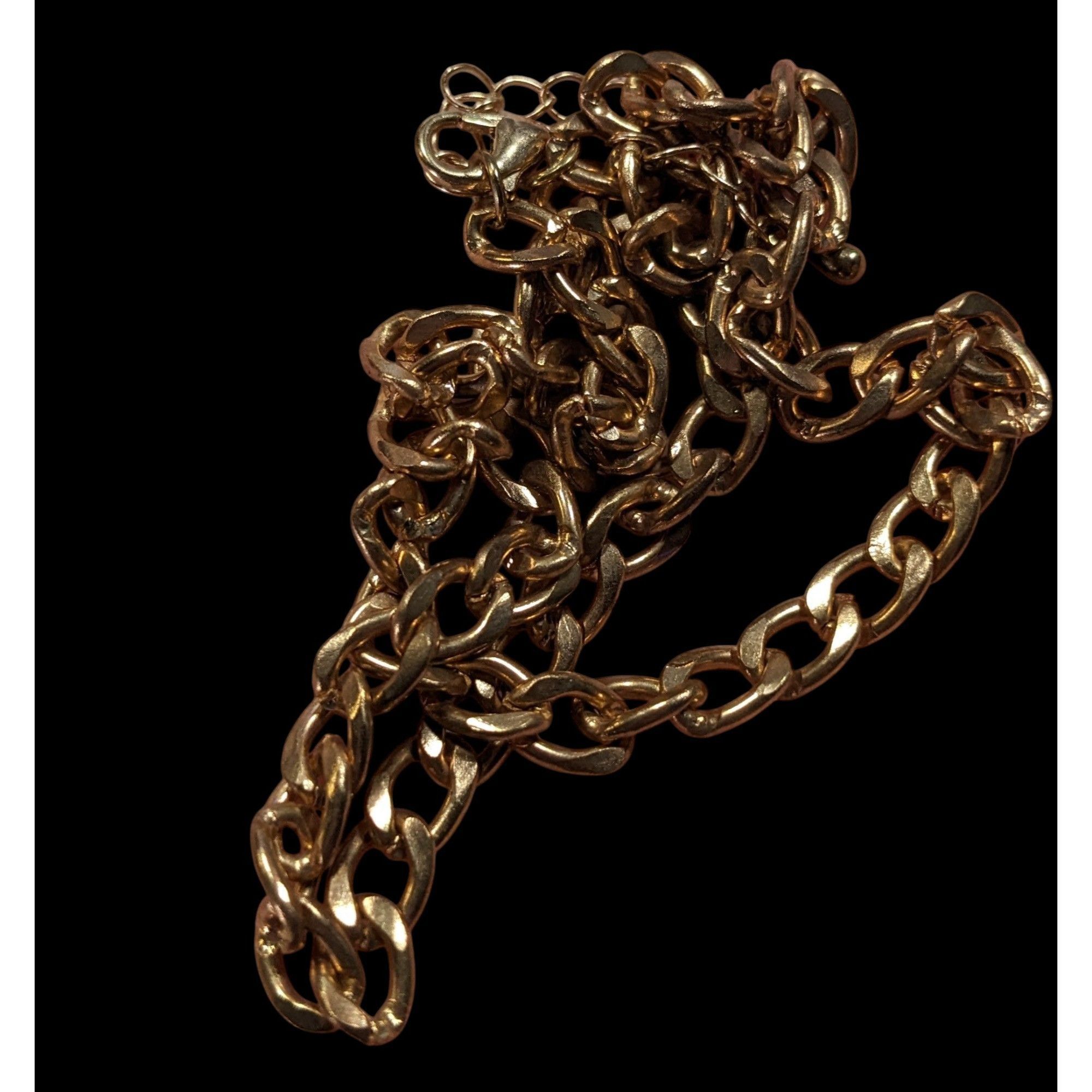 Other Classic Casual Gold Tone Curb Chain Necklace Size ONE SIZE - 5 Thumbnail
