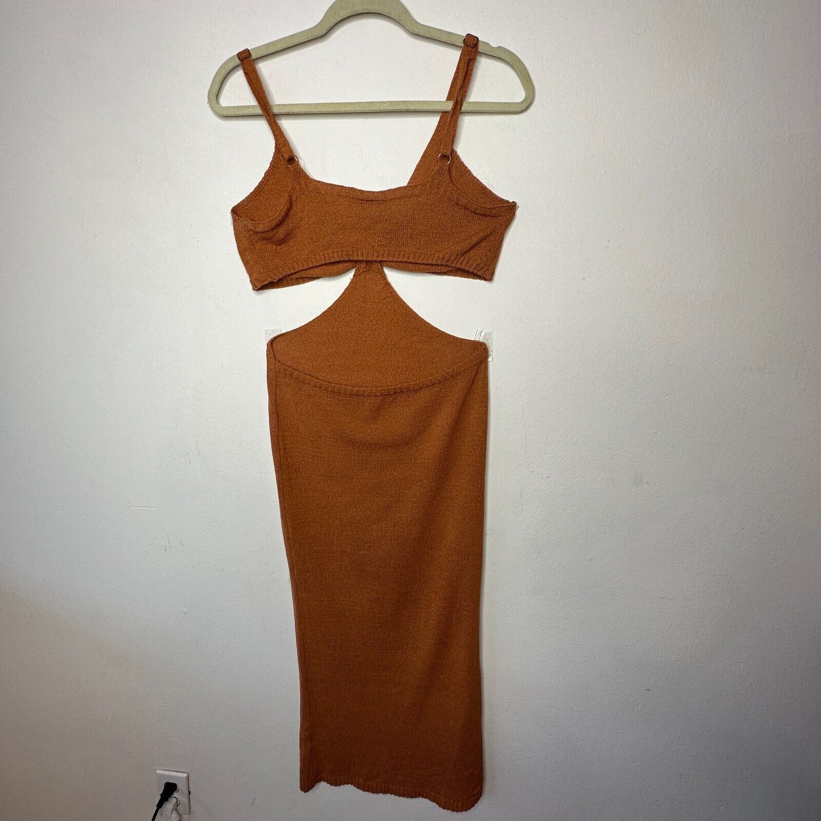 Other Blanc Clothing Camel Cut-Out Front Spaghetti Maxi Dress L Size L / US 10 / IT 46 - 2 Thumbnail