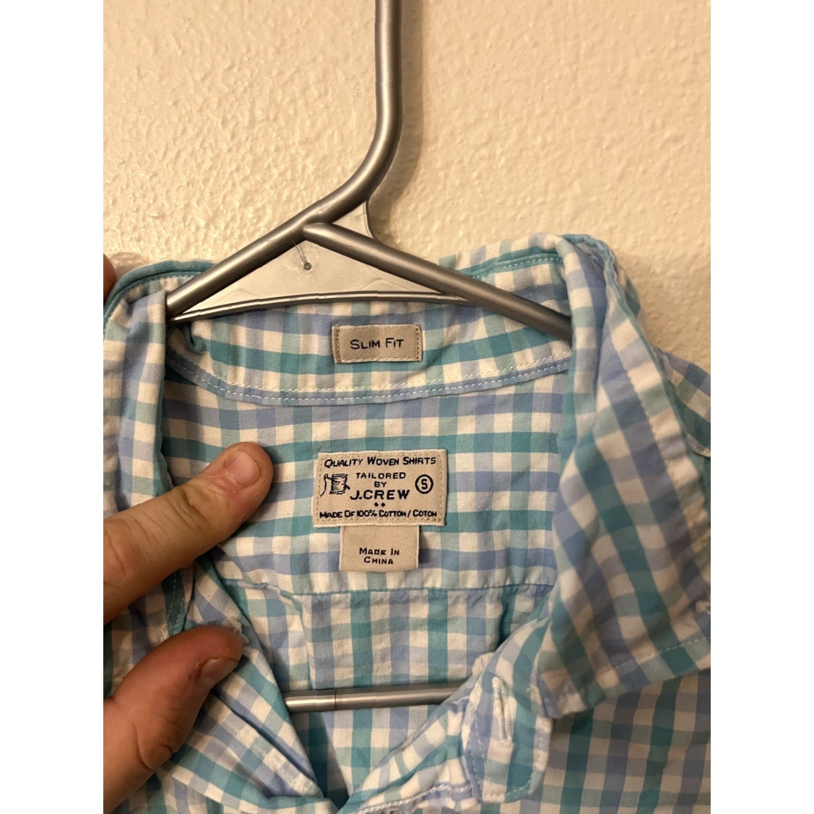 J.Crew J. Crew Men's Shirt Slim Fit Button-Down Blue Gingham Size Small Woven Plaid Casual Buttons Shirt Slim Fit Mens Blue Pocketed Logo (if logo present) Size US S / EU 44-46 / 1 - 2 Thumbnail