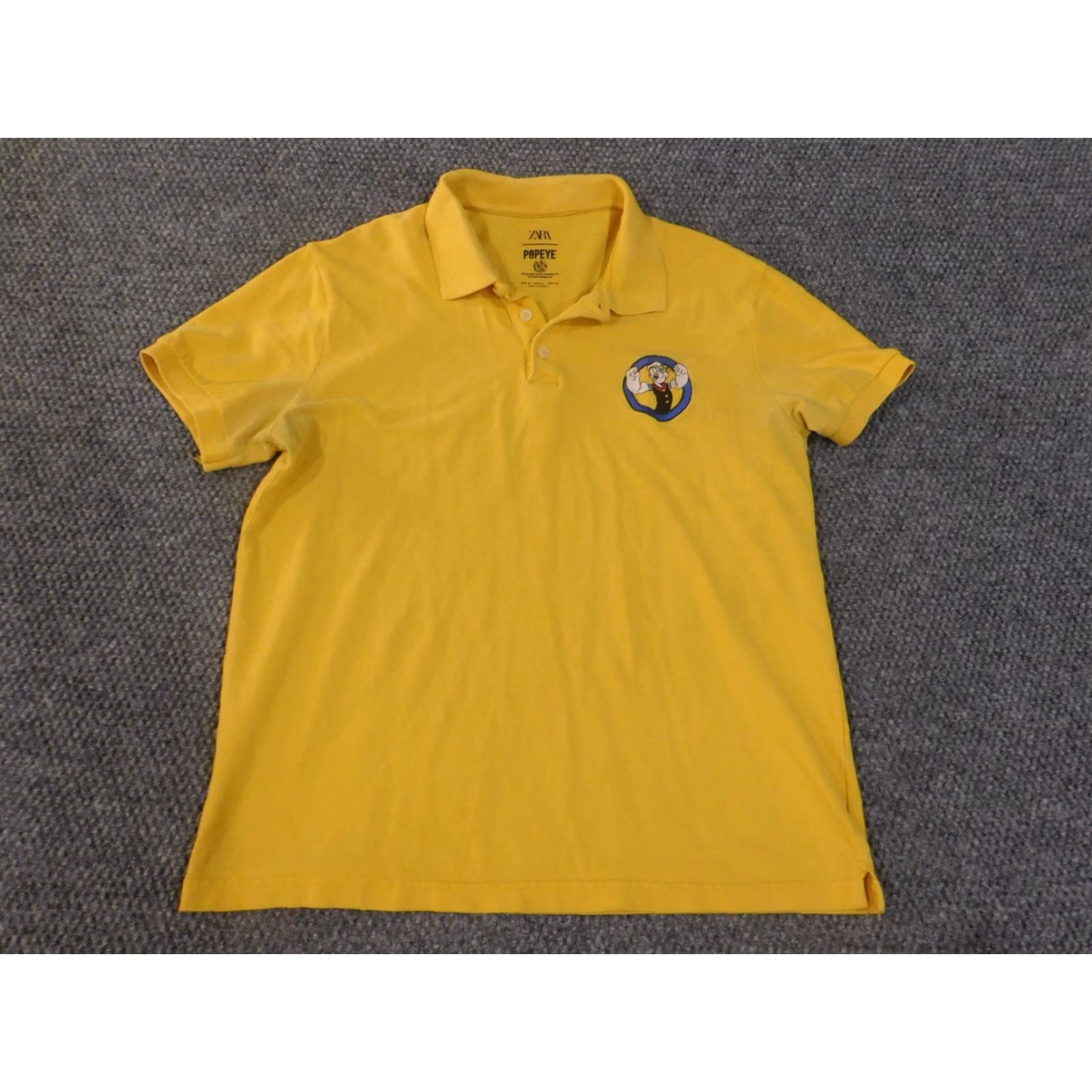 Zara Zara Polo Shirt Men M Yellow Cotton Embroidered 90s Classic Golf Casual Short Sleeve Size US M / EU 48-50 / 2 - 4 Thumbnail