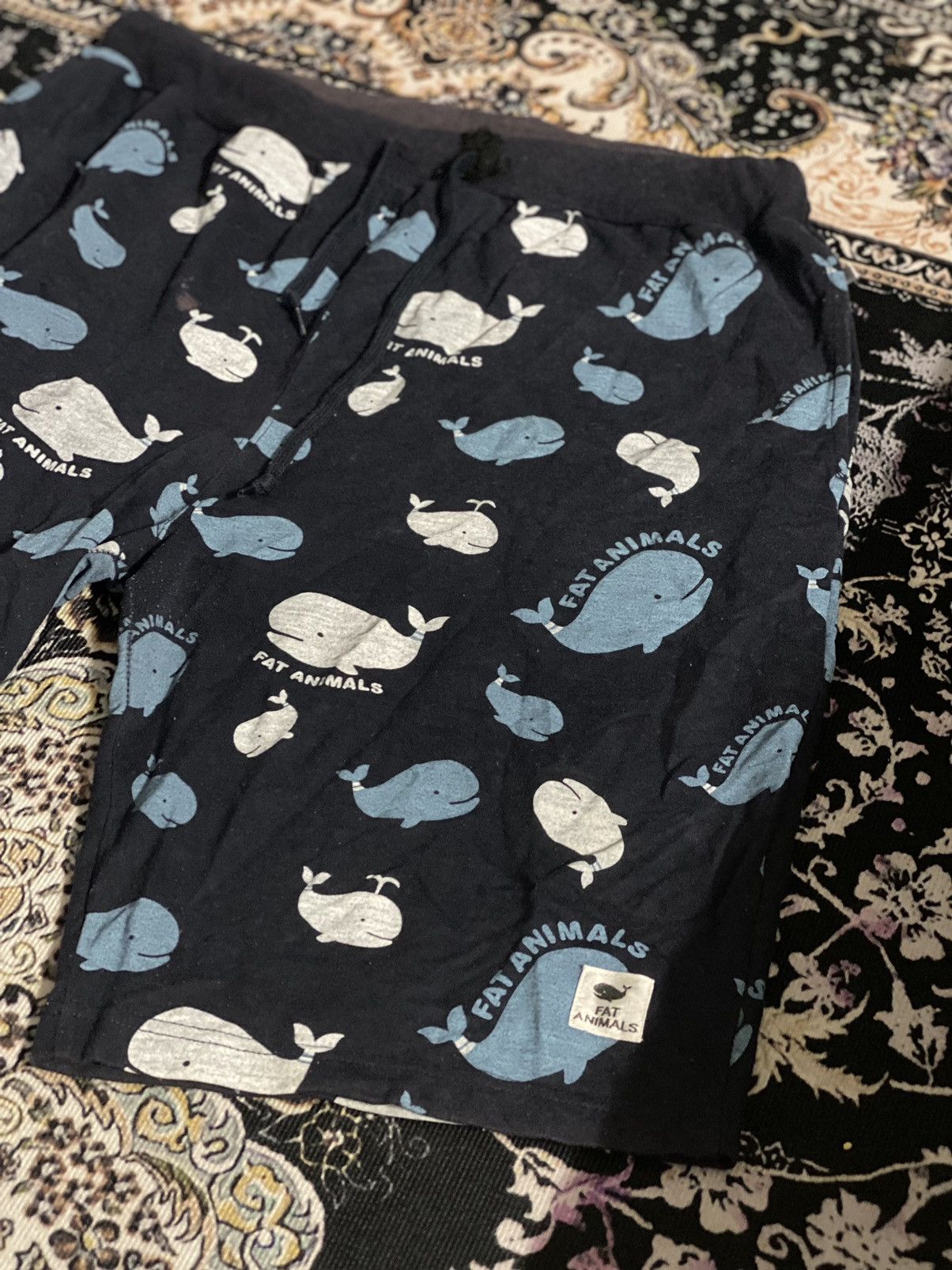 Japanese Brand Fat animal Jort Pant Full Print 🚀 Size US 35 - 3 Thumbnail