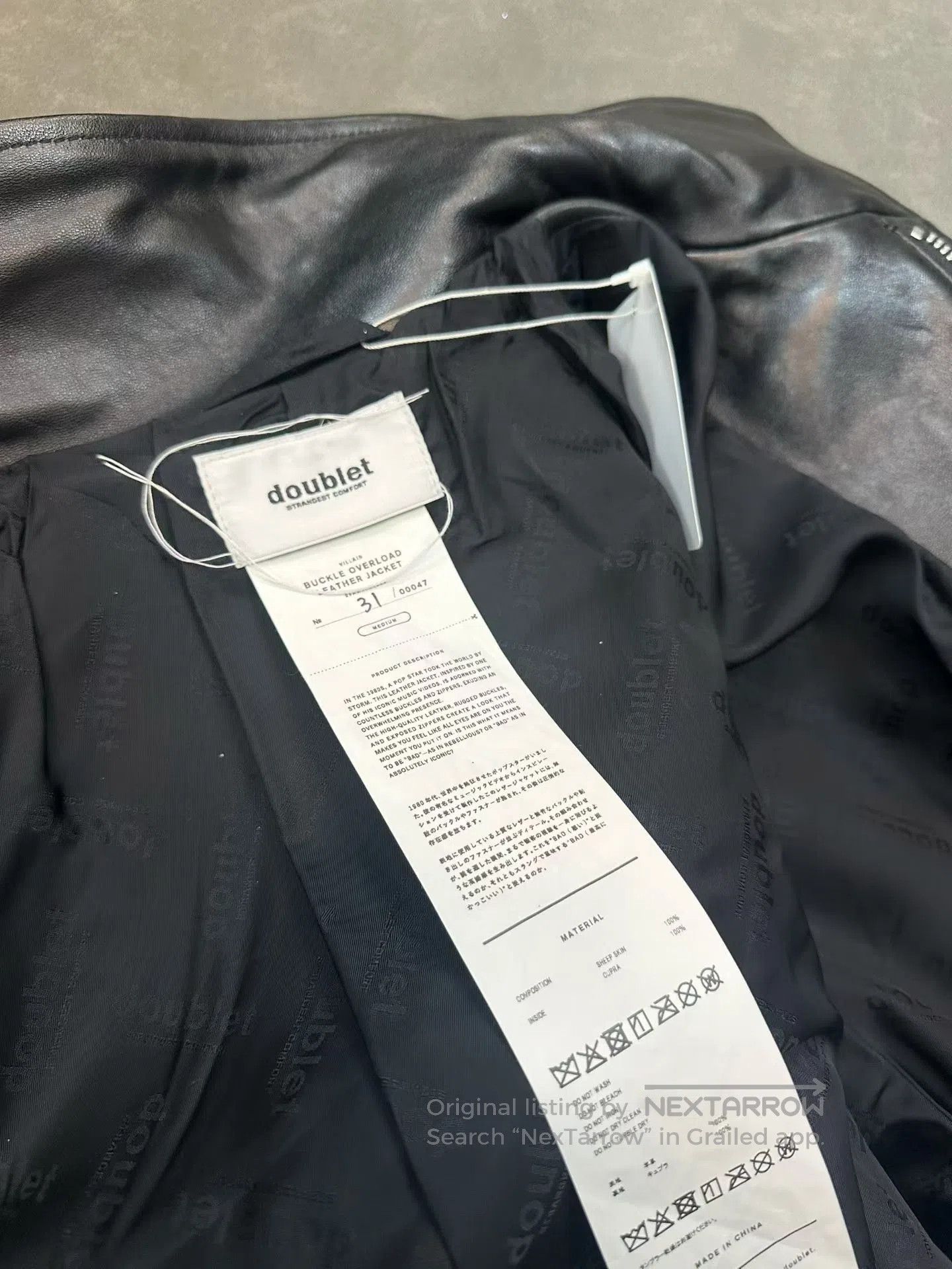 Doublet doublet 25AW Buckle Overload Leather Jacket. Size US M / EU 48-50 / 2 - 3 Thumbnail