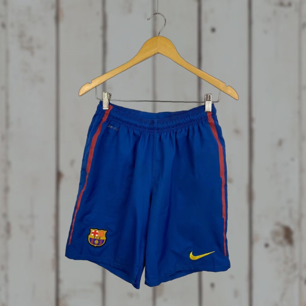 Nike Nike Soccer Shorts M Blue - Y2K F. C. Barcelona Rare Retro Blokecore Modern Athletic Mens Size US 31 - 1 Thumbnail