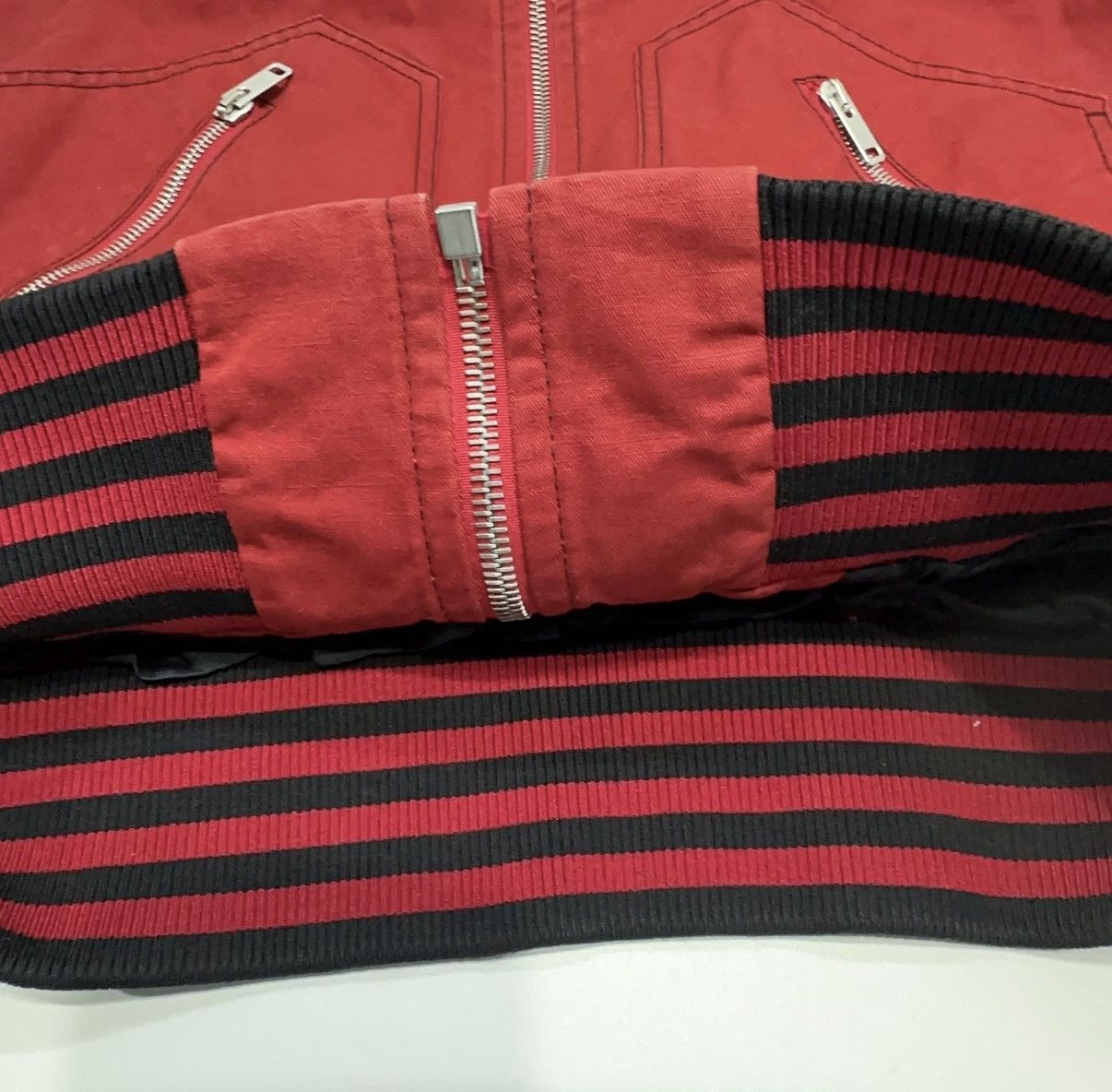 Givenchy Givenchy Red Gabardine Bomber Jacket Size US M / EU 48-50 / 2 - 7 Thumbnail