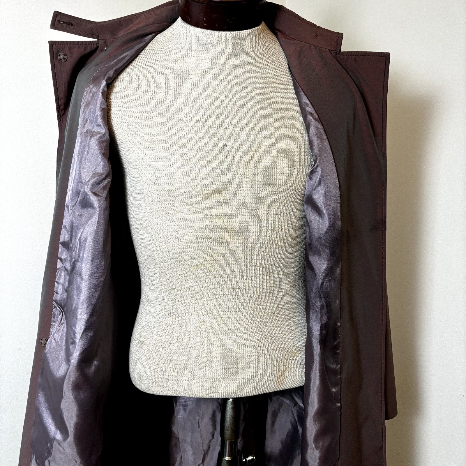 Other YULI Women's Size S-M US Fit Collared Trench Coat Brown Lon Size S / US 4 / IT 40 - 7 Thumbnail