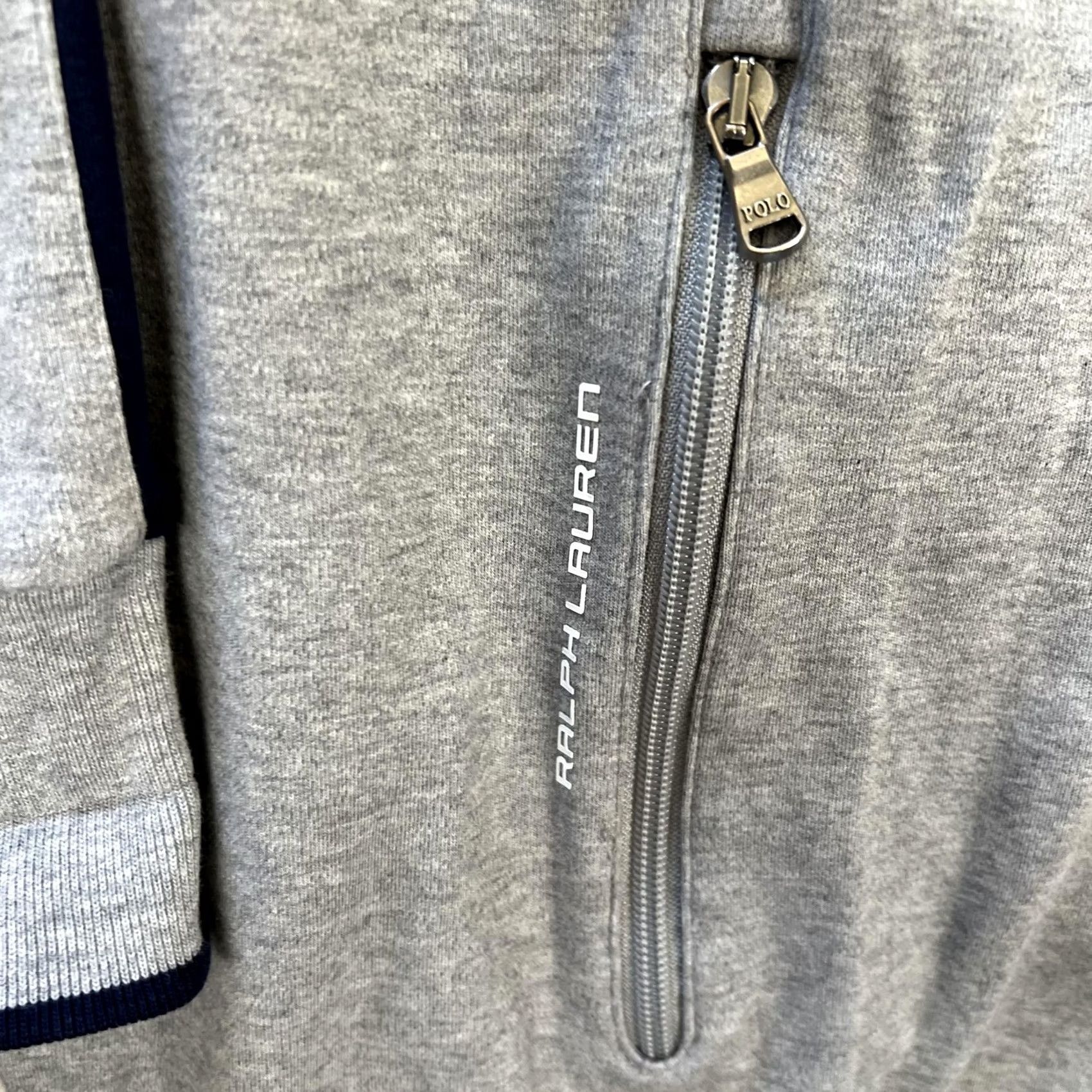 Polo Ralph Lauren Polo Ralph Lauren Track Jacket Mens 4XLT Gray Full Zip Fleece Big Tall Pony Logo Size US XXL / EU 58 / 5 - 4 Thumbnail