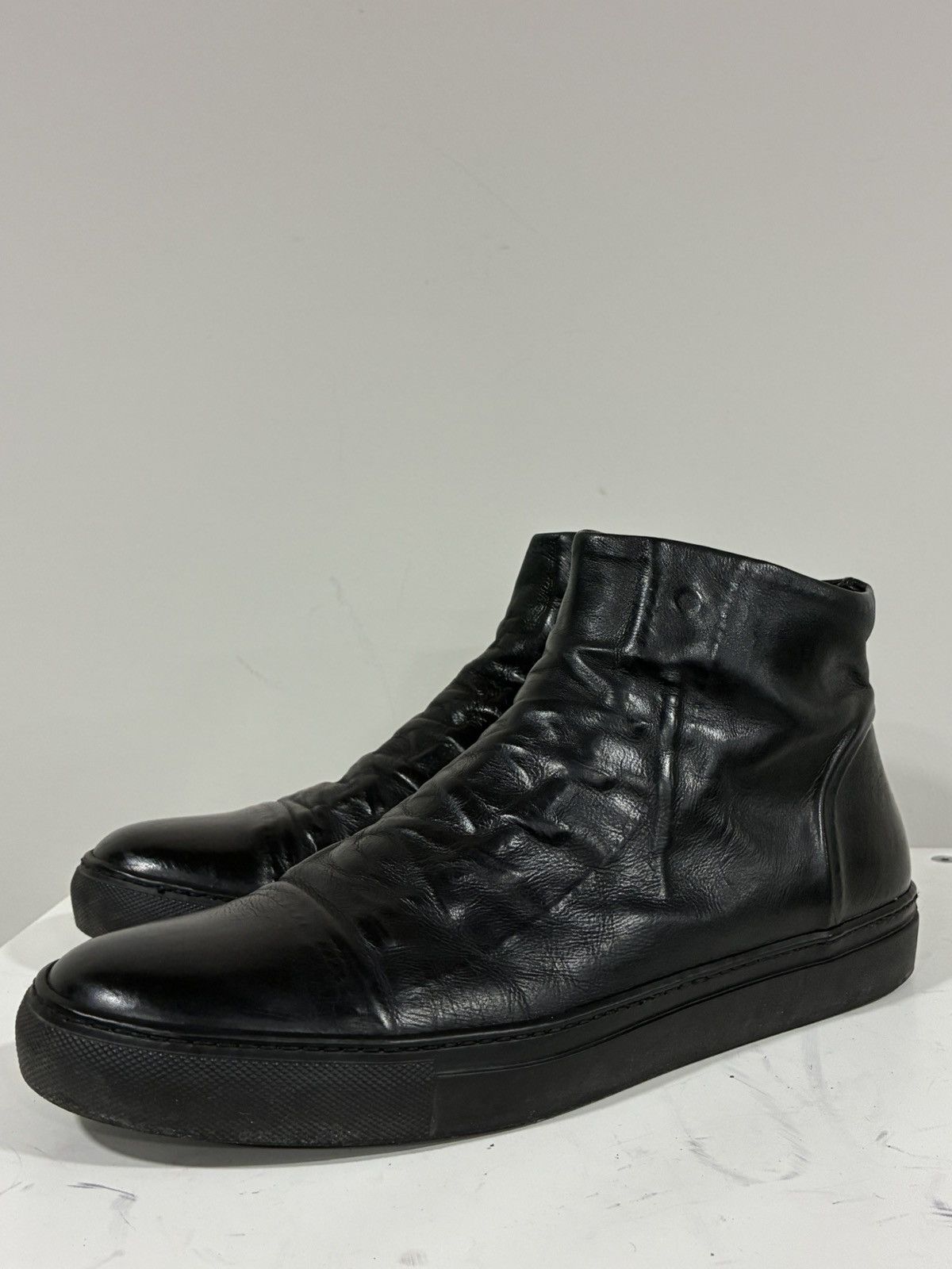 John Varvatos Reed Ghosted High Top Sneaker USA 9.5 42.5 EU Size US 9.5 / EU 42-43 - 6 Thumbnail