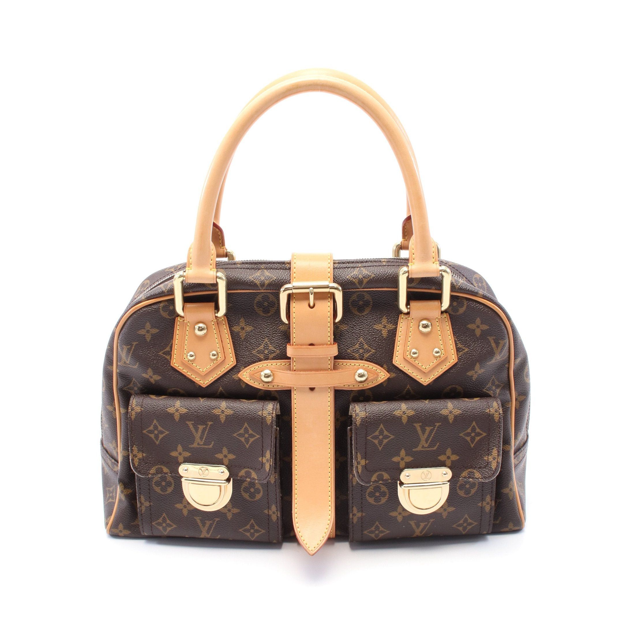 Louis Vuitton Louis Vuitton Manhattan Gm Monogram Handbag Leather Brown Size ONE SIZE - 1 Thumbnail