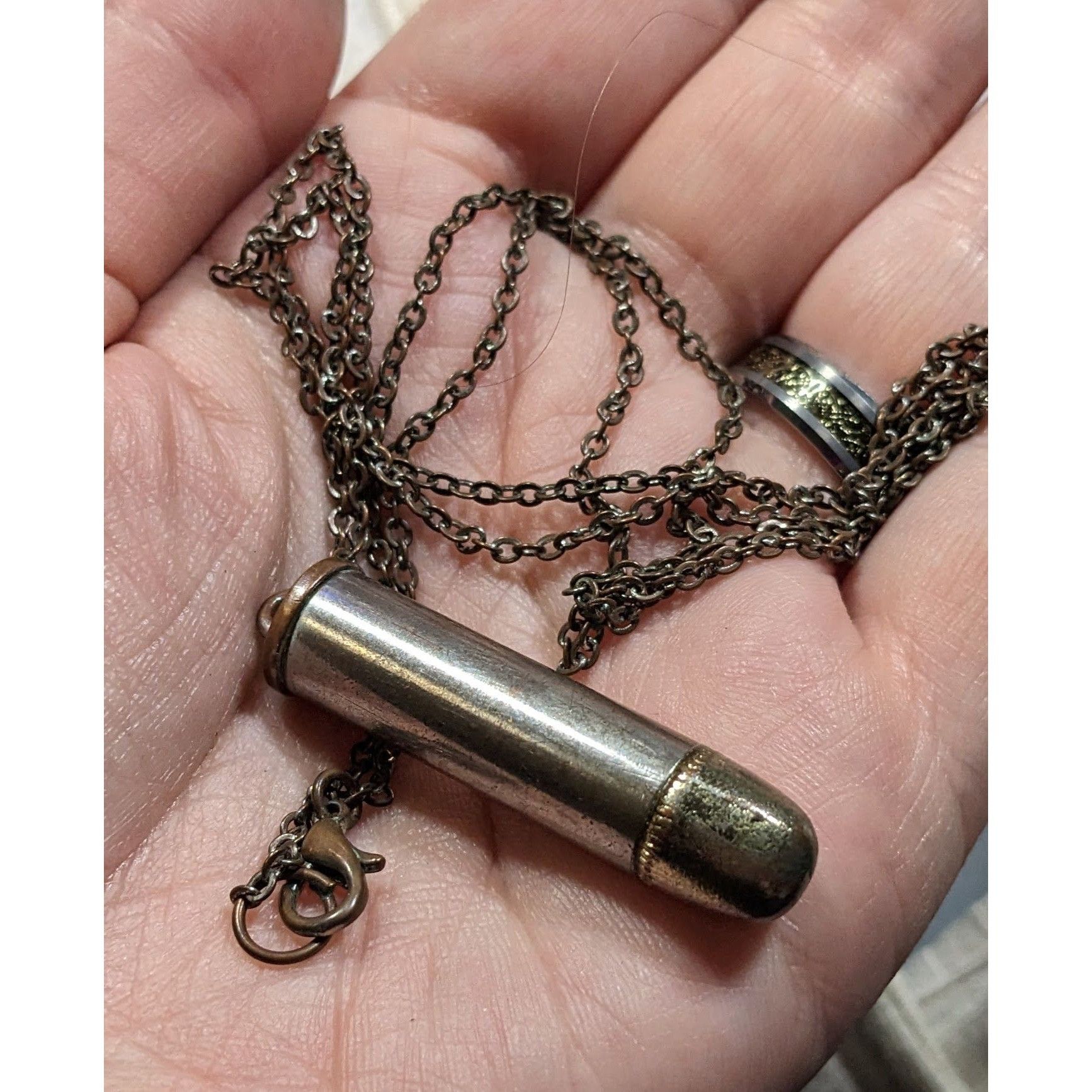 Other Vintage Metallic Shotgun Shell Pendant Necklace Size ONE SIZE - 3 Thumbnail
