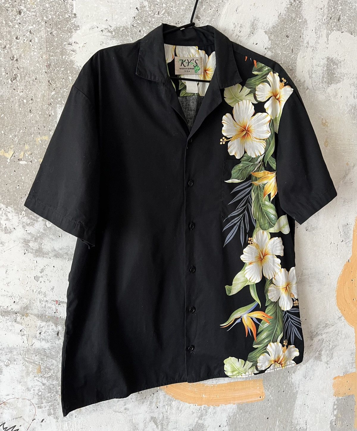 Vintage 90S KYS Crazy Big Logo Floral Hawaiian Style Button Up Shirt Size US M / EU 48-50 / 2 - 4 Thumbnail