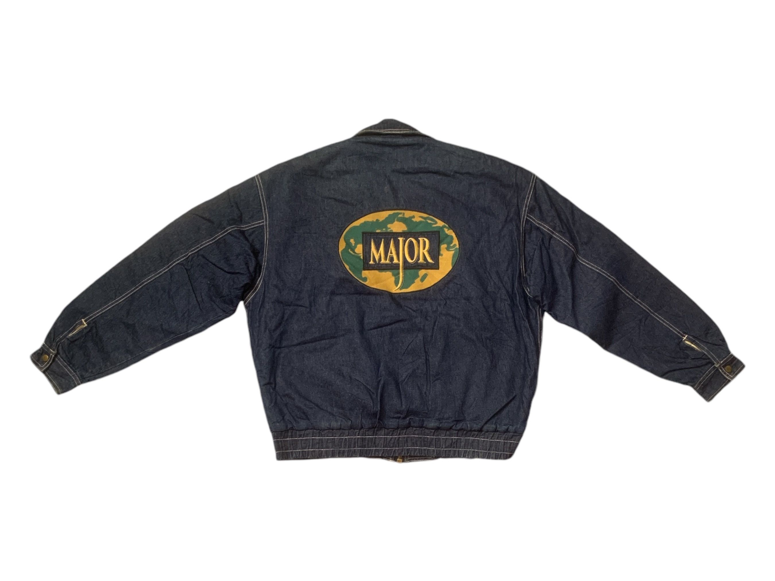 Japanese Brand × Vintage Rare Design Vintage Major Denim Sherpa Jackets Size US L / EU 52-54 / 3 - 1 Thumbnail