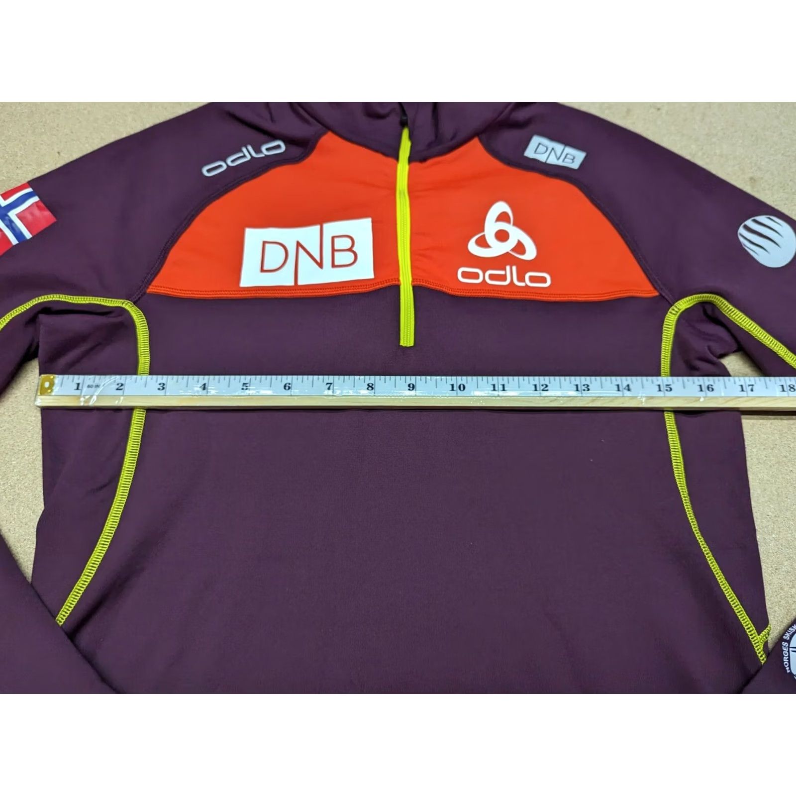 Odlo ODLO Base Layer Shirt Womens Medium Ski DNB Norway Statkraft Cross Country Shirt Mens? Size M / US 6-8 / IT 42-44 - 4 Thumbnail