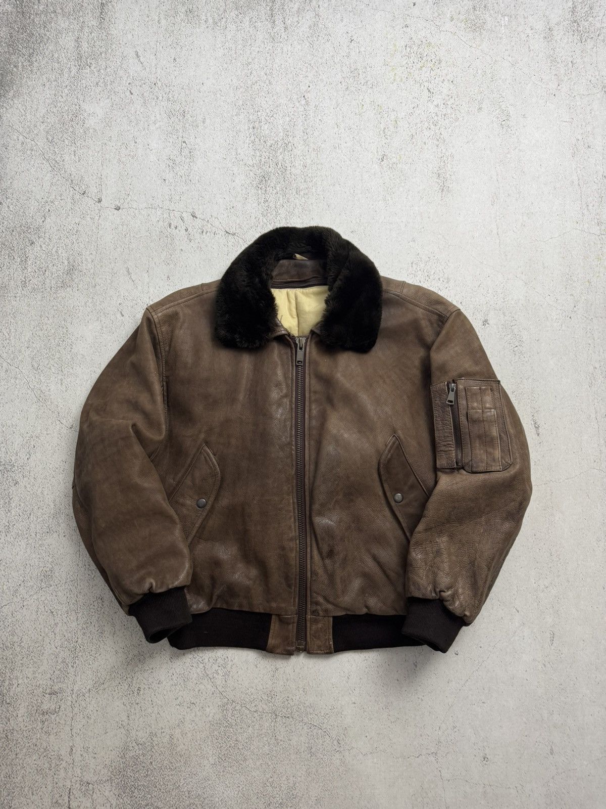 Genuine Leather Akaso Motorcycles Vintage Pilot A-2 Flight Schott Jacket Size US M / EU 48-50 / 2 - 1 Thumbnail