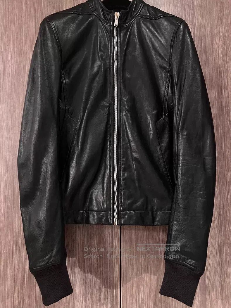 Rick Owens Rick Owens Minimal small standing collar leather jacket Size US M / EU 48-50 / 2 - 4 Thumbnail