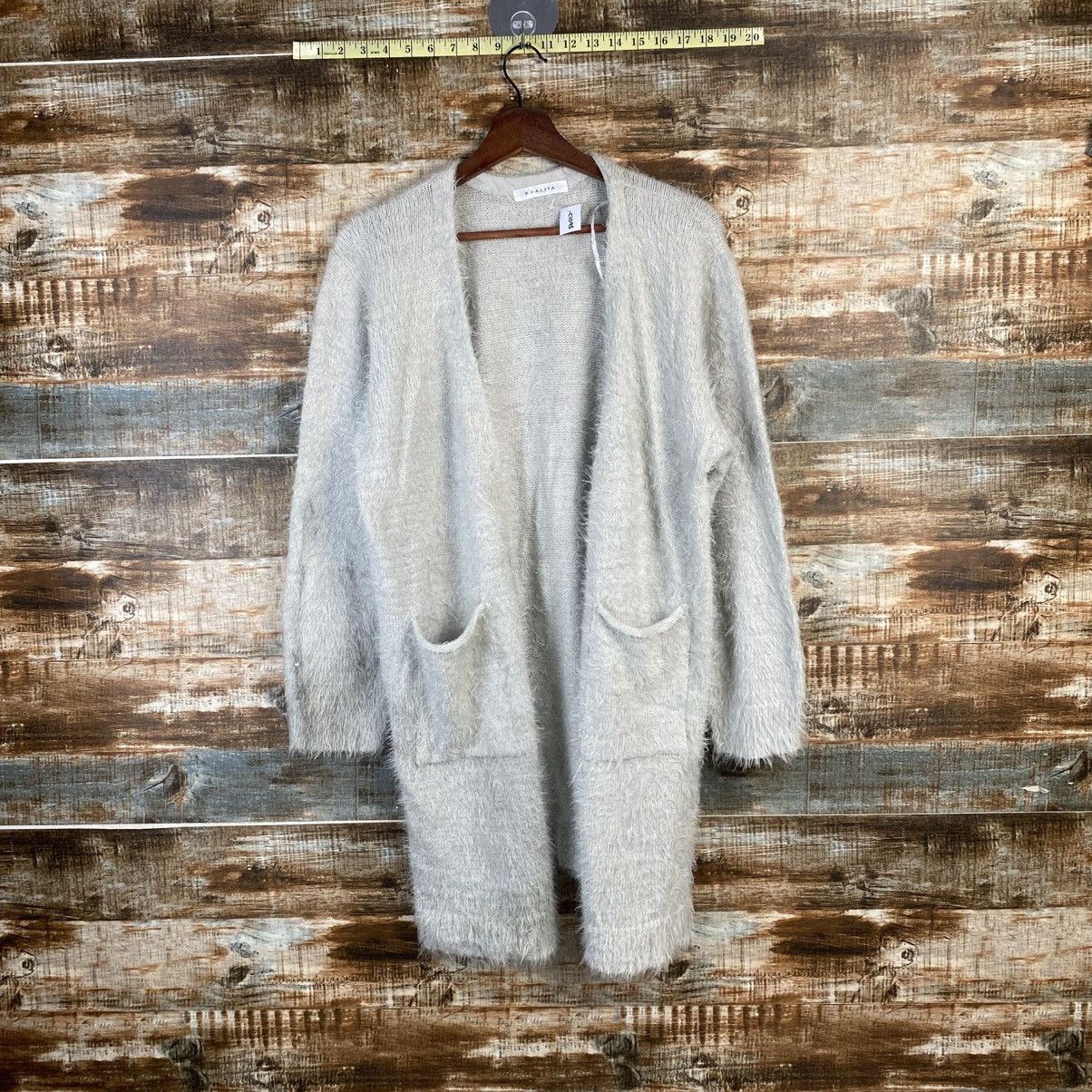 Homespun Knitwear DL Khalita Gray Cardigan Fur shaggy Knitwear #C1095 Size XL / US 12-14 / IT 48-50 - 1 Thumbnail