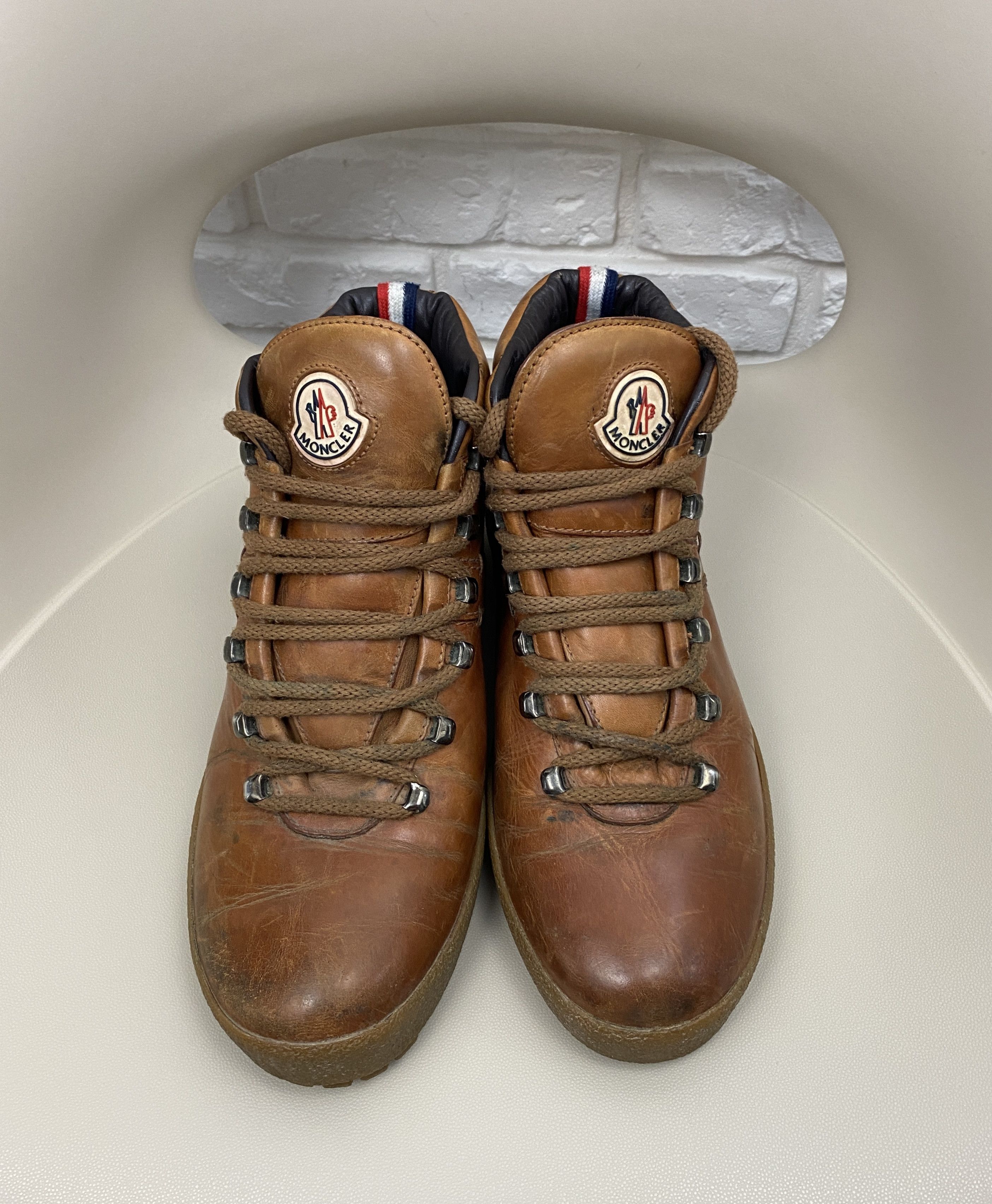 Moncler Moncler Full-Grain Leather Boots Brown Size 40 US 7 Size US 7 / EU 40 - 5 Thumbnail