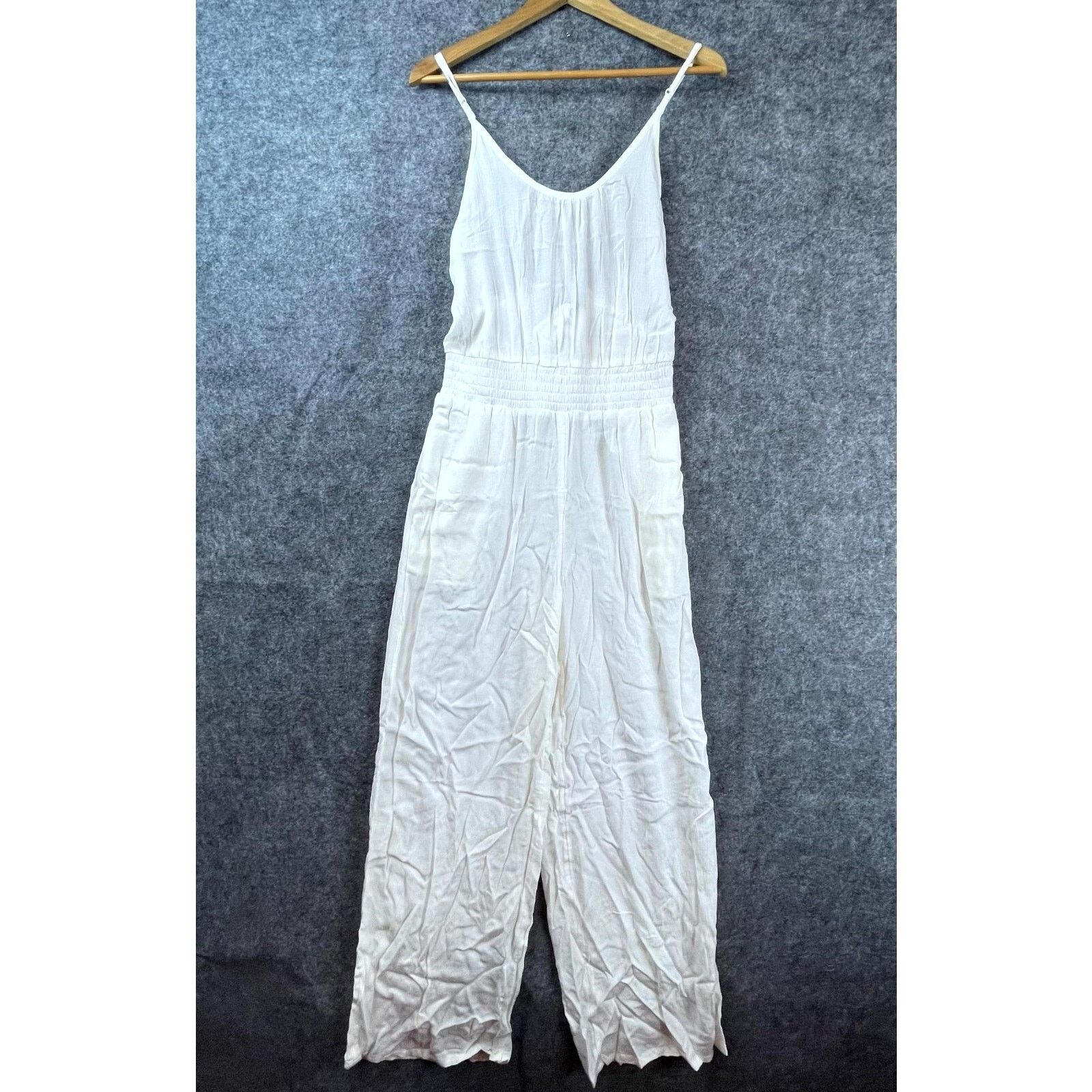 Prana Prana Fernie Wide Leg Jumpsuit Womens Med White LIghtweight Size 30" / US 8 / IT 44 - 2 Thumbnail