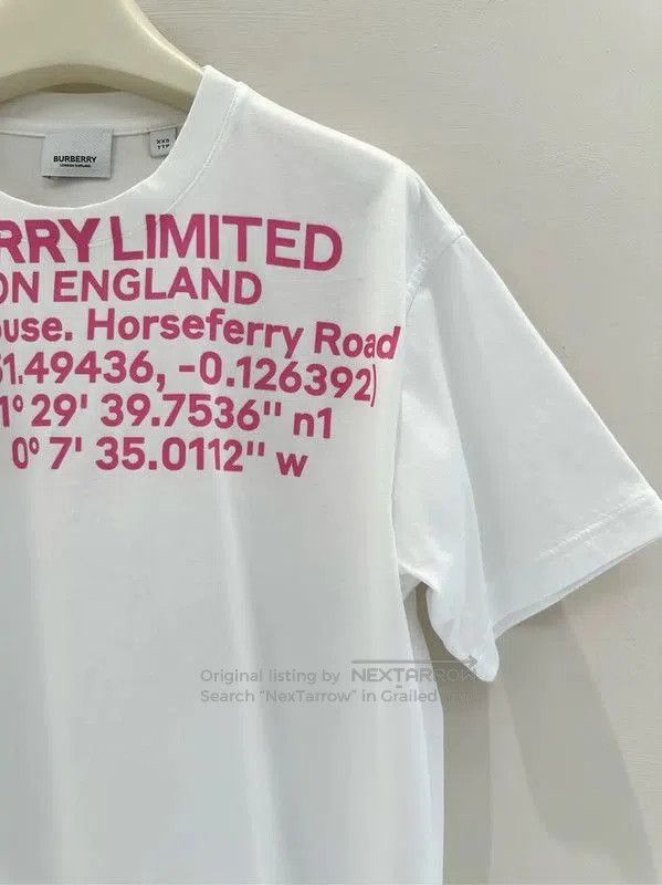 Burberry Burberry Women's White Printed Cotton T-shirt. Size XXS / US 00 / IT 34 - 4 Thumbnail