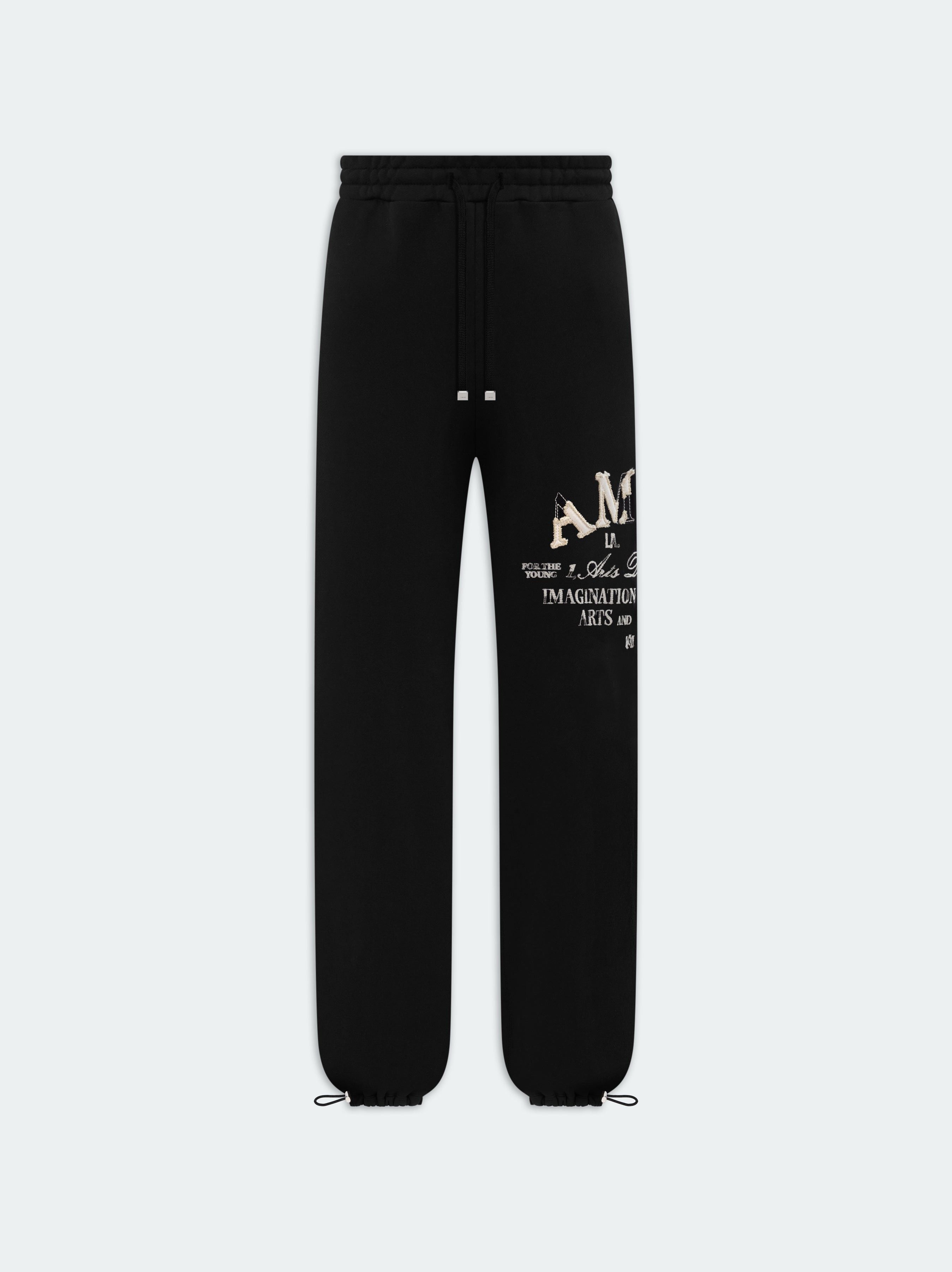 Amiri os11x0625 Arts District Logo Sweatpant in Black Size 27" / US 4 / IT 40 - 1 Thumbnail