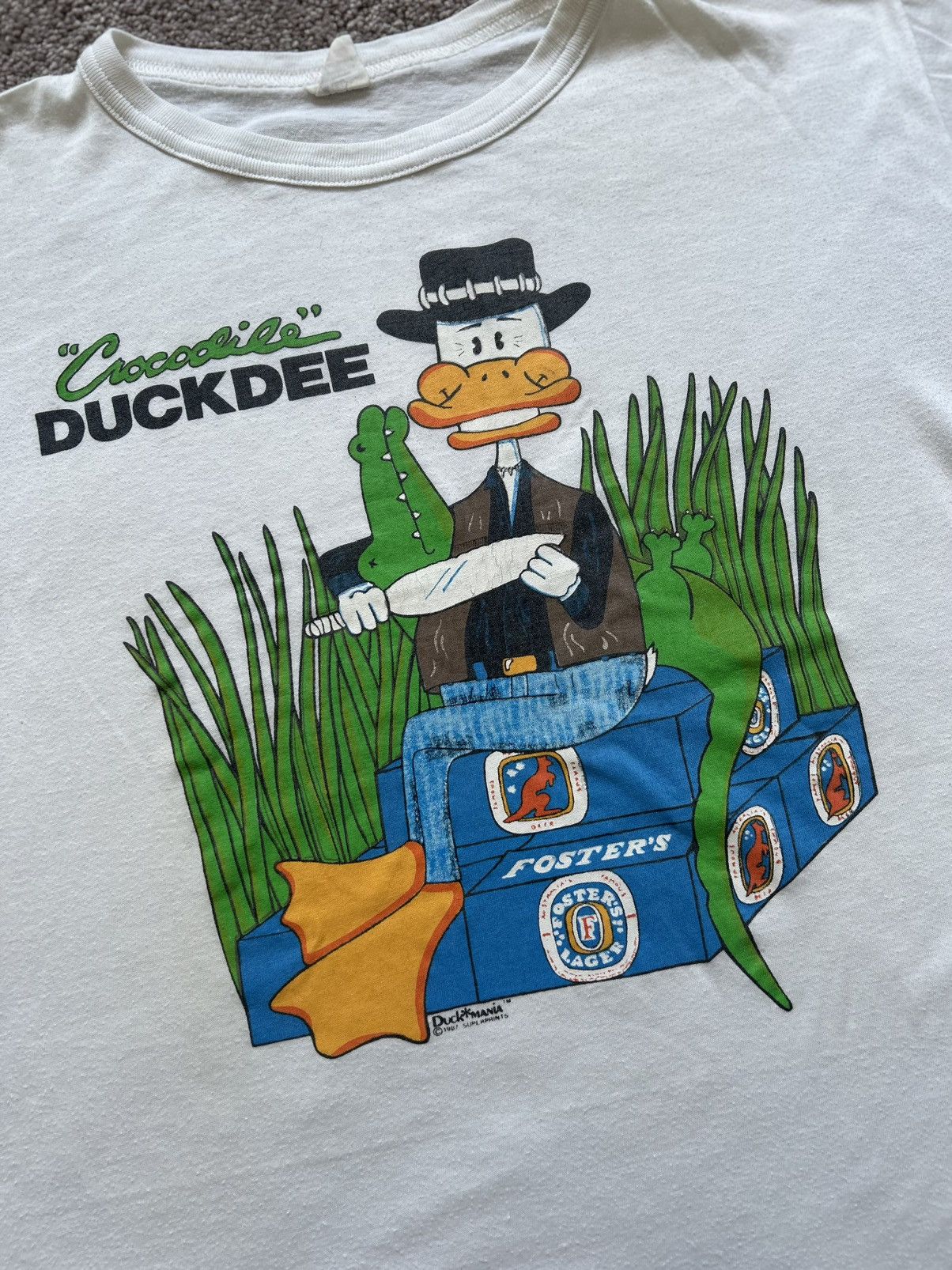 Band Tees × Vintage Rare 1987 Crocodile Duckdee Single Stitch Tee Size US M / EU 48-50 / 2 - 3 Thumbnail