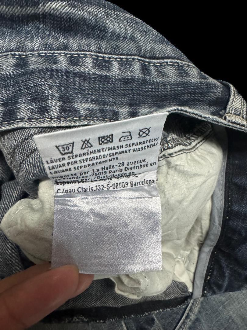 Tornado Mart Vintage 90s Style Japanese Denim Washed Distress Double knee Size US 31 - 13 Thumbnail