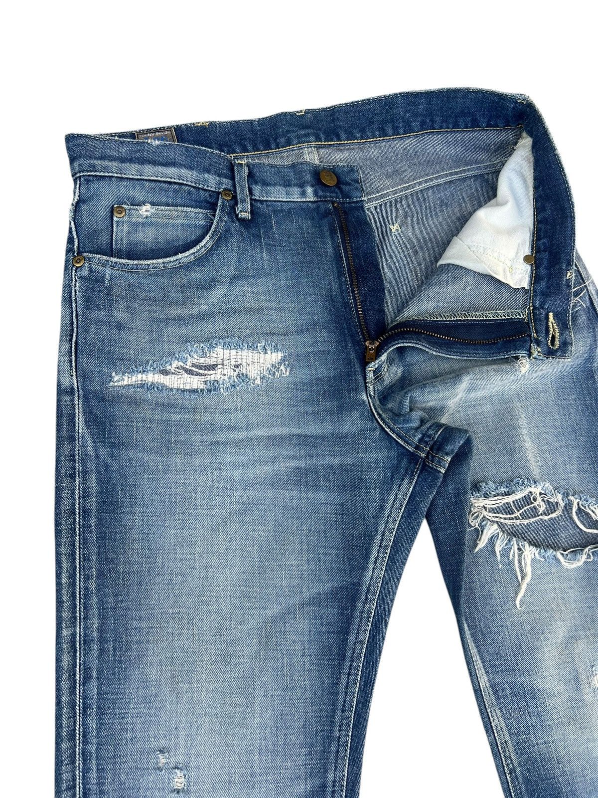 Lee Distressed Mud Denim Lee Riders Limited Edition Flare Jeans Size US 31 - 8 Thumbnail