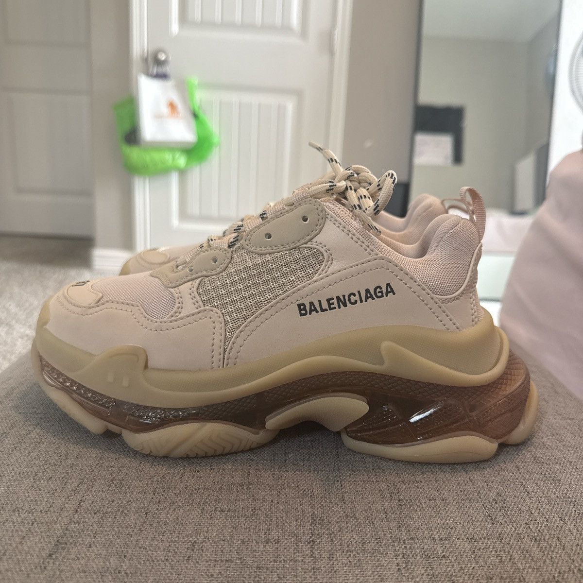 Balenciaga Balenciaga Triple S ( Beige ) Size US 7 / IT 37 - 1 Thumbnail