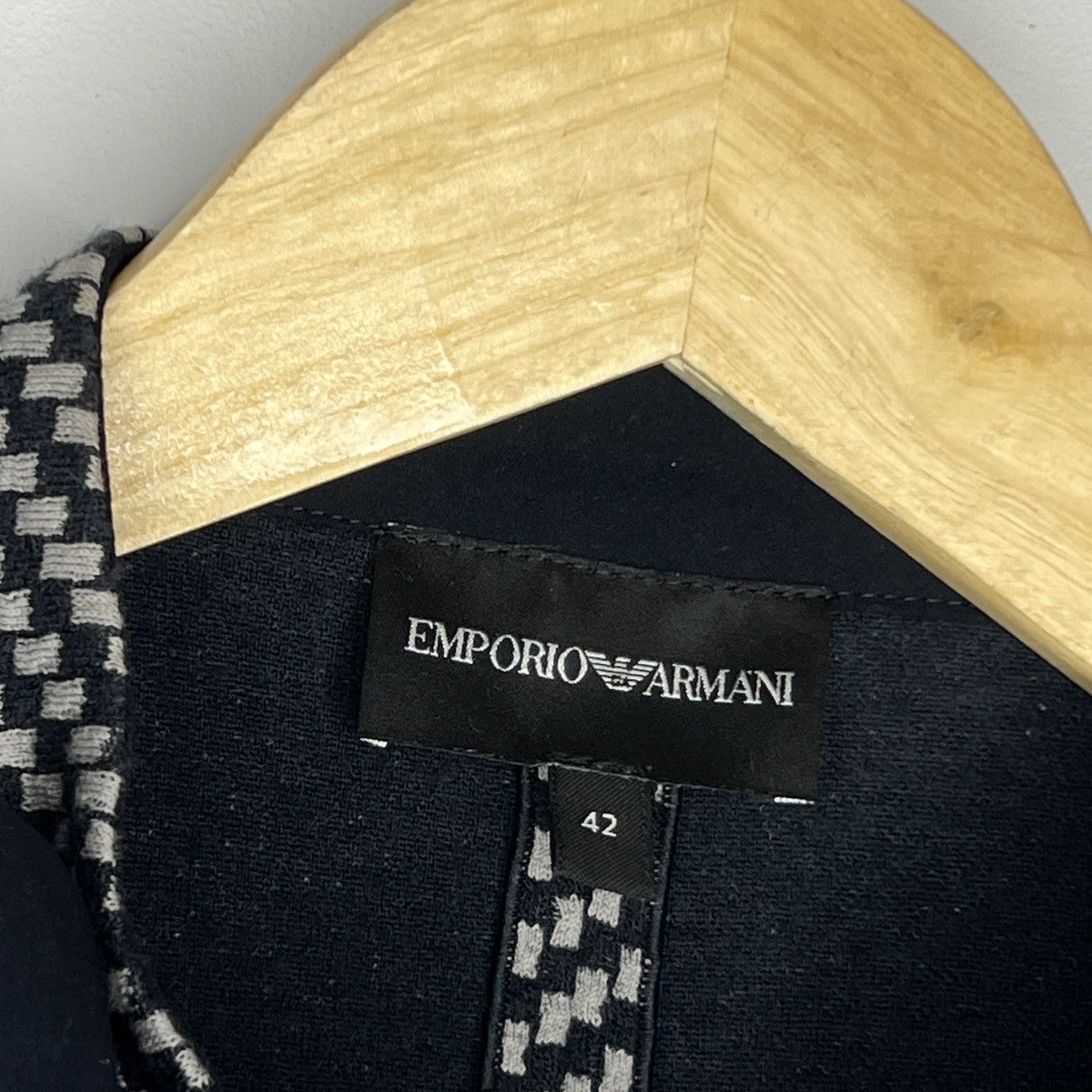 Emporio Armani × Giorgio Armani EMPORIO ARMANI DOUBLE COLLAR JACKET WOOL BLAZER Size S / US 4 / IT 40 - 5 Thumbnail