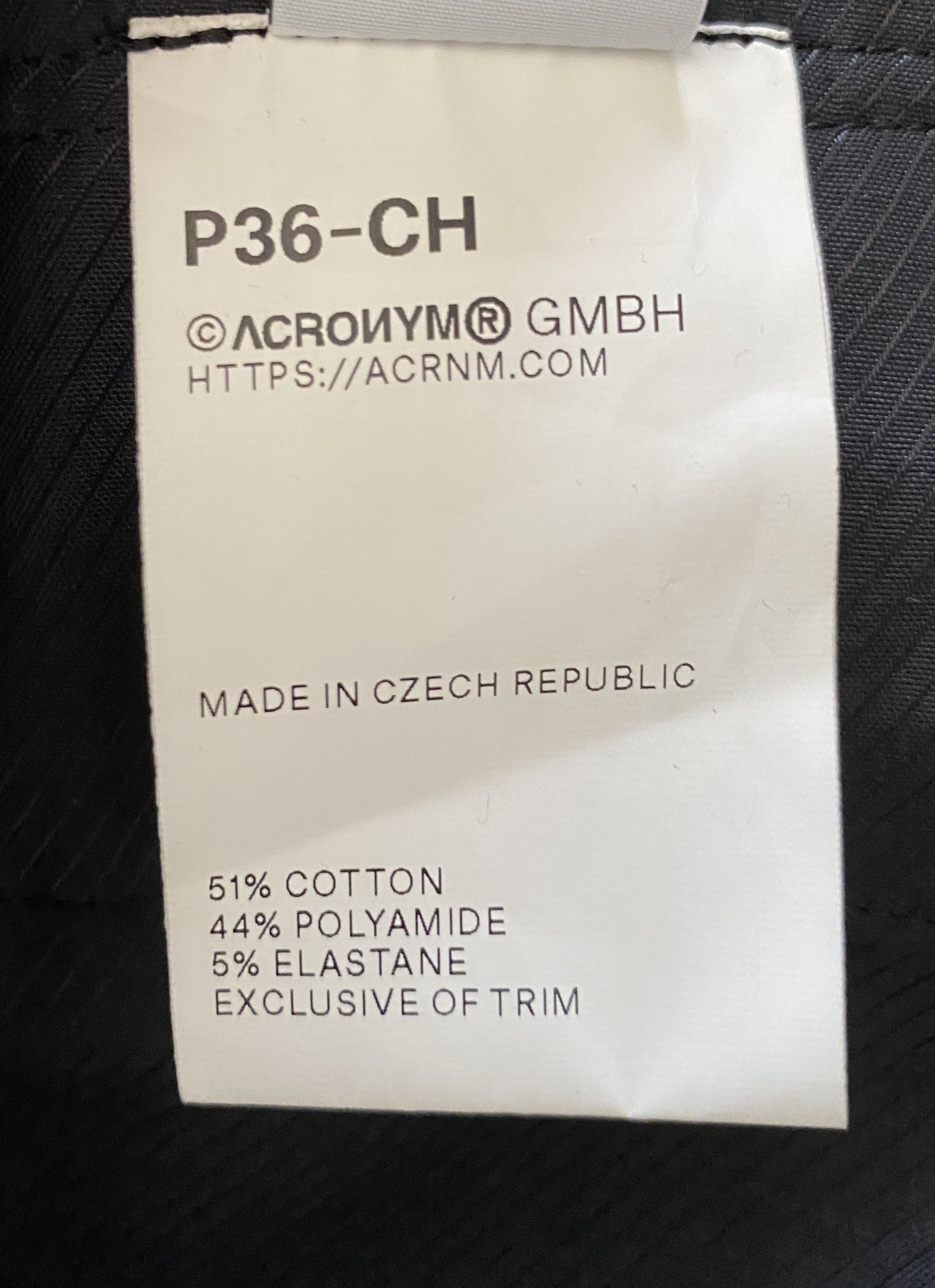 Acronym Acronym P36-CH [L] Size US 36 / EU 52 - 9 Thumbnail