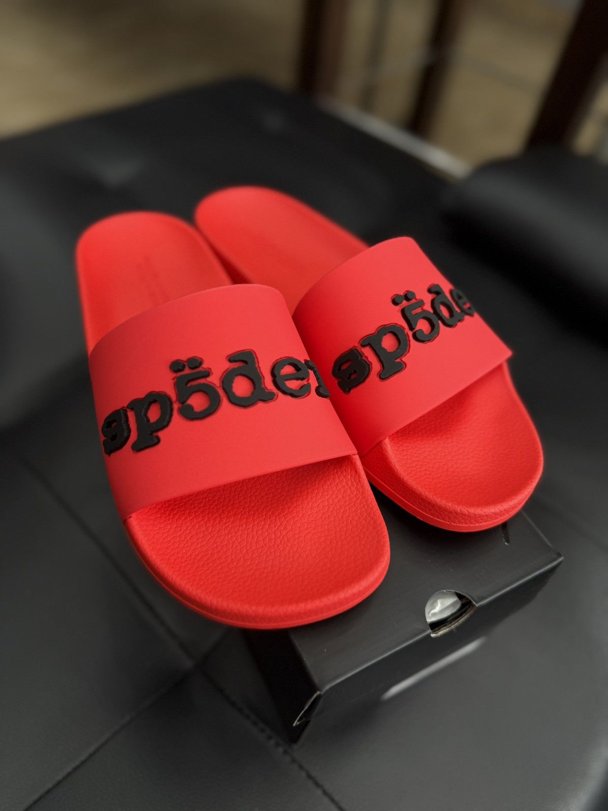 Sp5der Sp5der Red Slip On Slides Size (9) Brand New Size US 9 / EU 42 - 3 Thumbnail