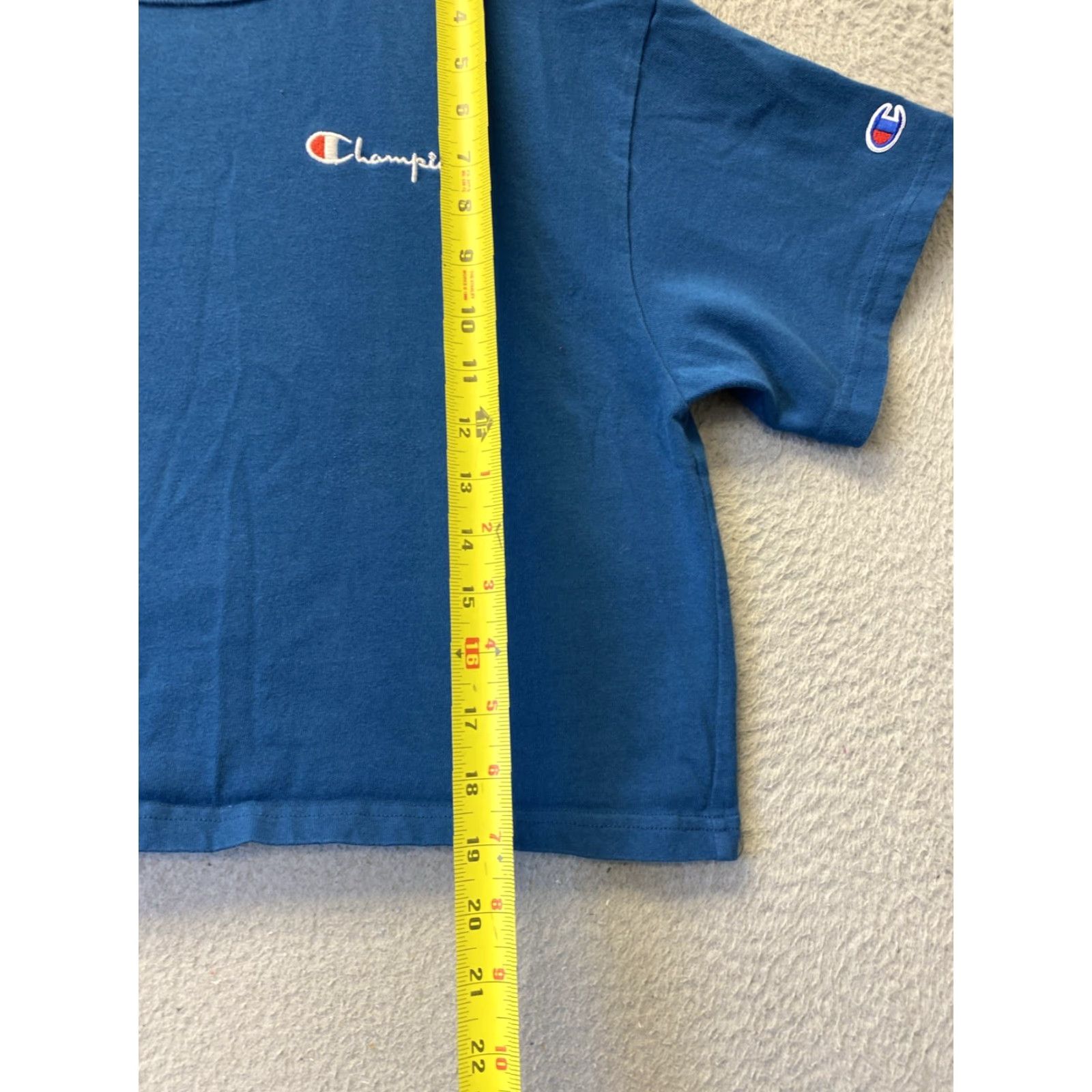 Champion VINTAGE Champion Cropped T-Shirt Indigo Casual M Womens Size M / US 6-8 / IT 42-44 - 7 Thumbnail