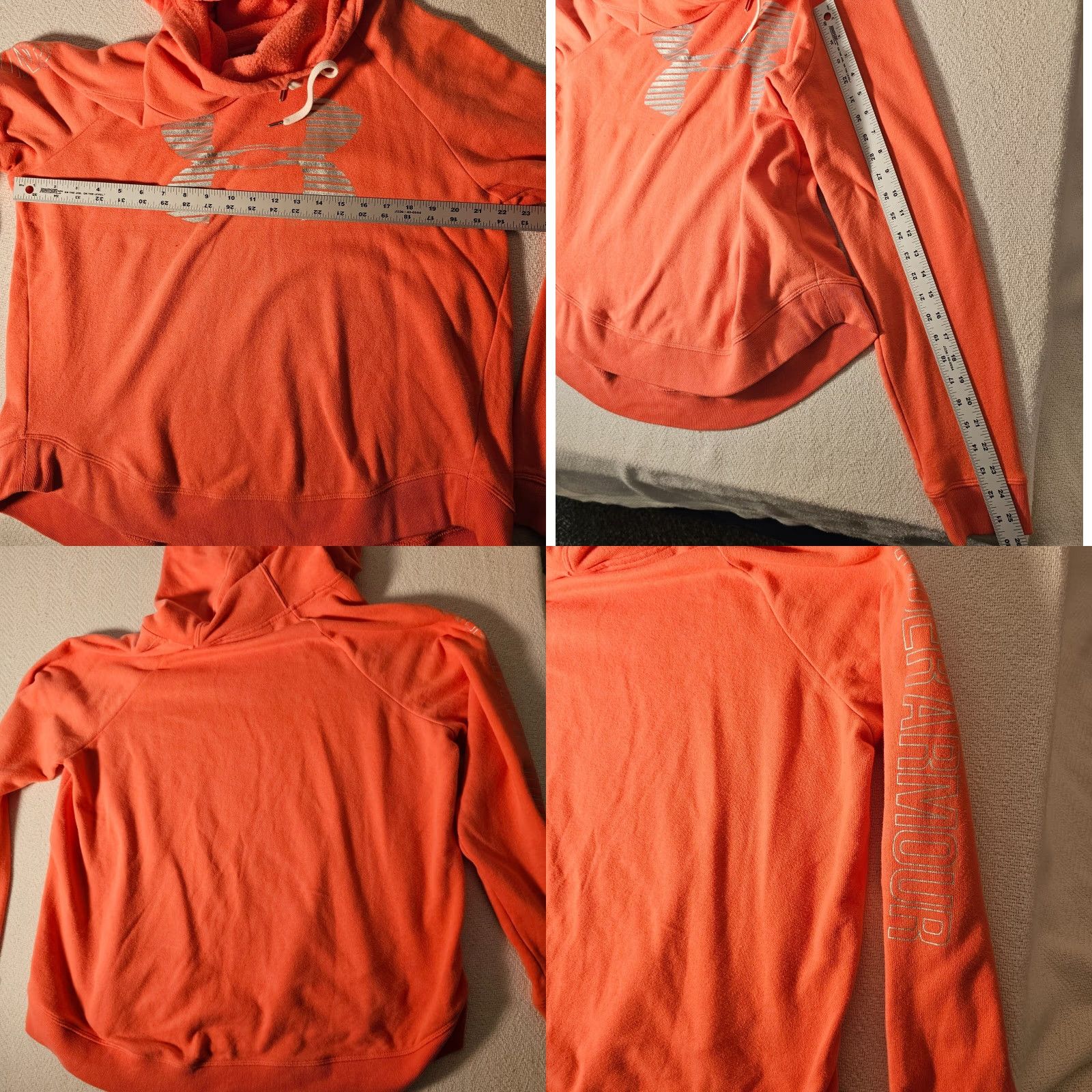 Under Armour Under Armour Sweatshirt Womens XL Pink Hooded Funnel Neck Long Sleeve Arm Logo Size XL / US 12-14 / IT 48-50 - 8 Thumbnail