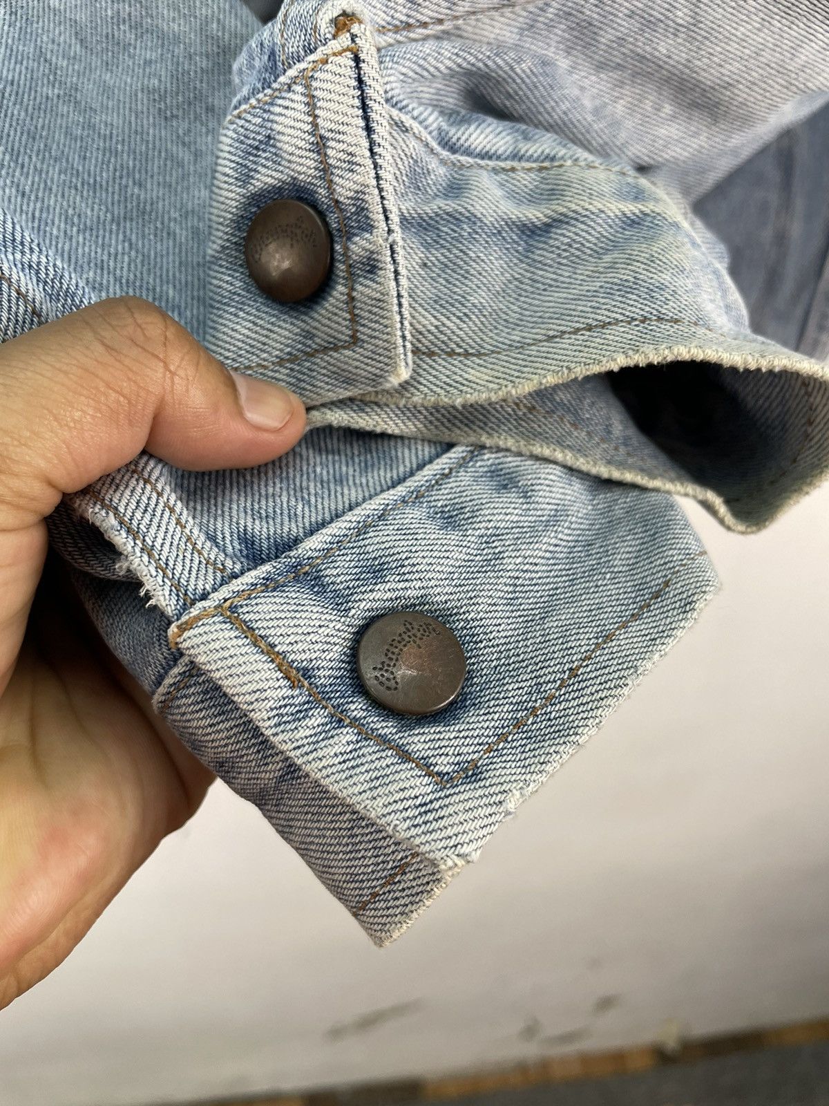 Vintage × Wrangler Vintage 70s 80s Wrangler Denim Trucker Jacket Faded Wash Size US L / EU 52-54 / 3 - 10 Thumbnail