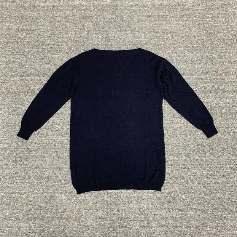 Miu Miu Miu Miu Women's Blue Cotton Pullover Sweater 0089 Size S / US 4 / IT 40 - 1 Thumbnail