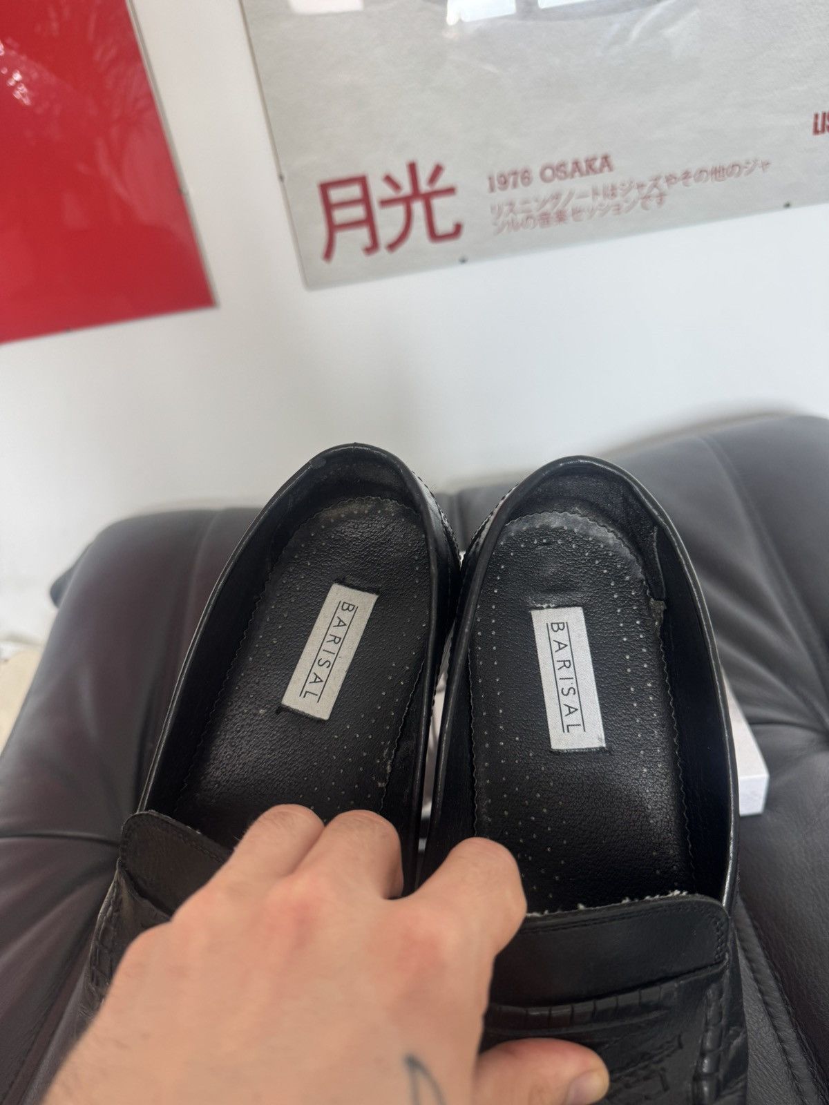 Vintage Black High Quality Leather Loafers Vintage Y2k Italy Hype Size US 10.5 / EU 43-44 - 6 Thumbnail