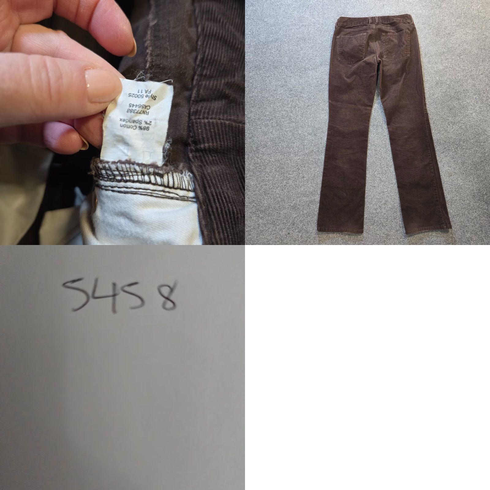 J.Crew J.CREW Pants Womens Size 28 Brown Corduroy Favorite Fit Slim Straight Capsule Size 28" / US 6 / IT 42 - 8 Thumbnail