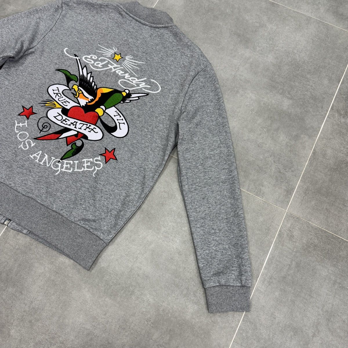 Ed Hardy Ed Hardy Till Death Los Angeles Bomber Tracktop Zip Jacket Size US L / EU 52-54 / 3 - 19 Thumbnail