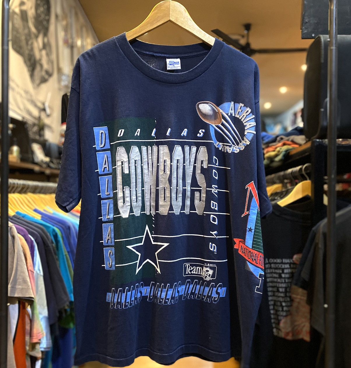 NFL × Vintage Dallas Cowboys salem tag 1992 All Over Print vintage Size US XL / EU 56 / 4 - 1 Thumbnail