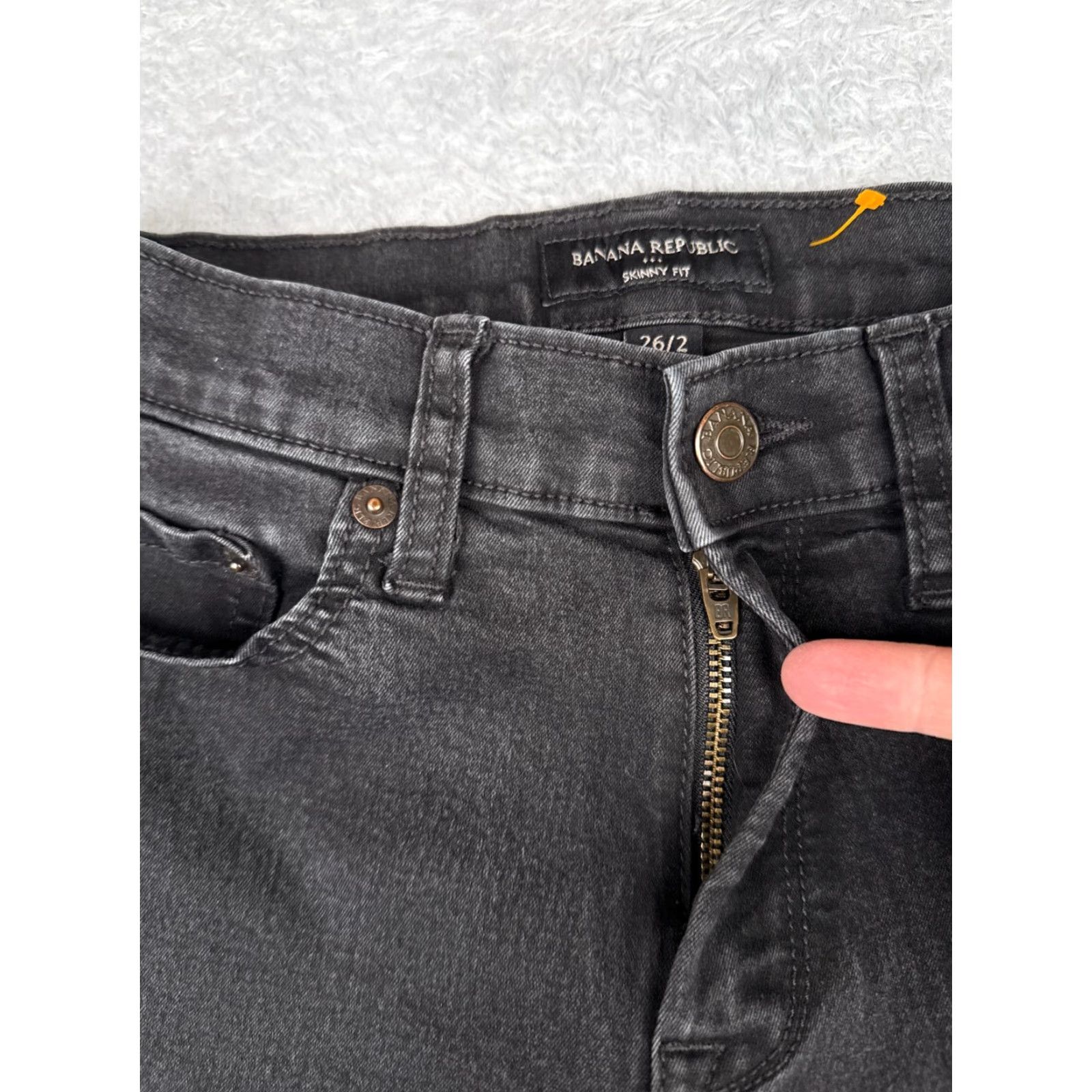 Banana Republic Banana Republic Women's Jeans Skinny Fit Mid Rise Black Denim 26x27 Cotton Stretch 2010s Fall Winter Girls Size 26" / US 2 / IT 38 - 5 Thumbnail