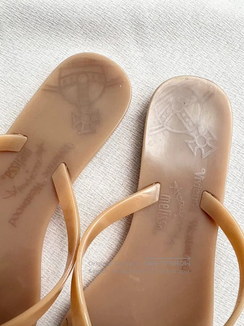 Vivienne Westwood Vivienne Westwood Flesh-Colored Saturn Flip-Flops Size US 6.5 / IT 36.5 - 5 Thumbnail
