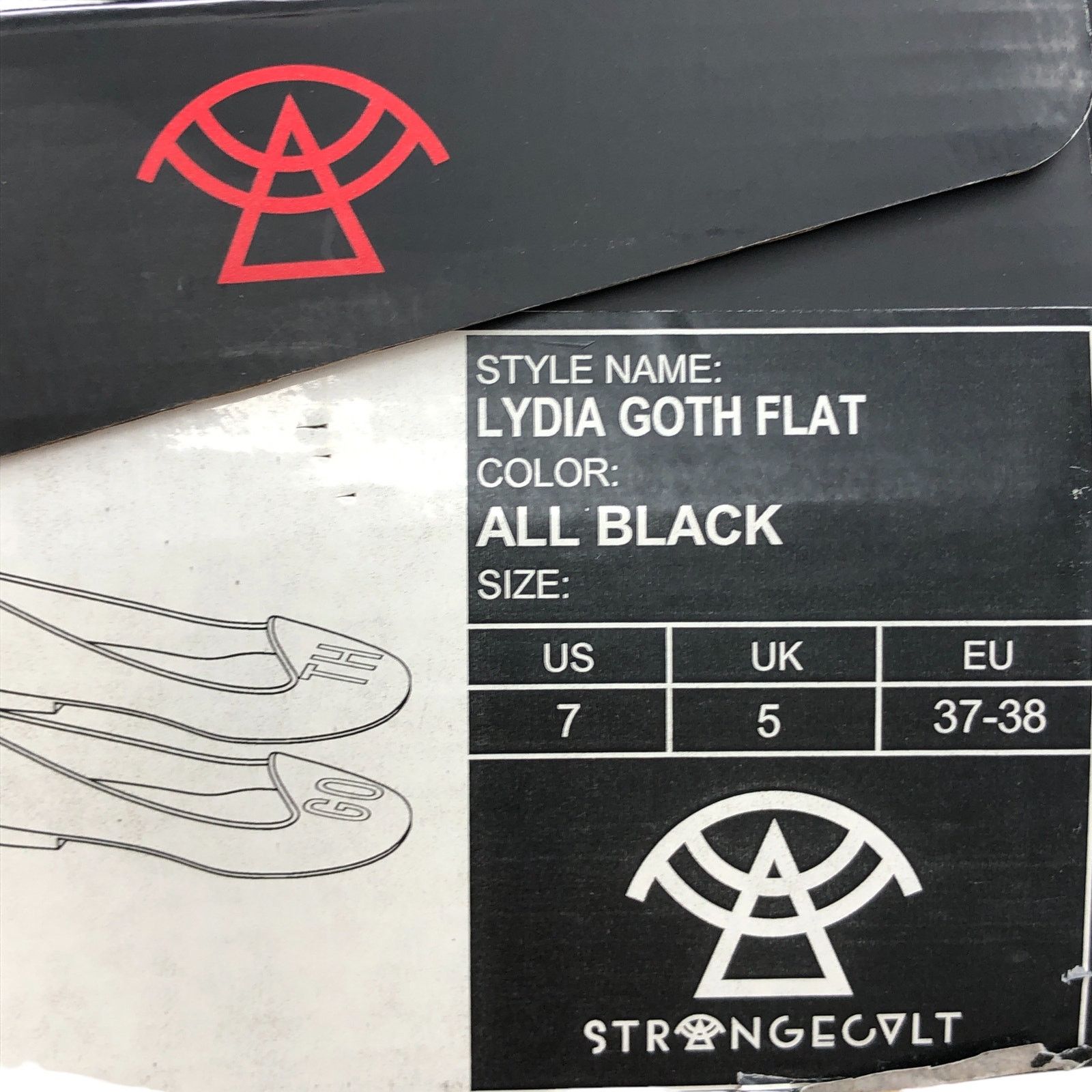 Other Strange Cvlt Womens Size 7 Lydia Goth Flat Black Loafer NEW Size US 7 / IT 37 - 11 Thumbnail