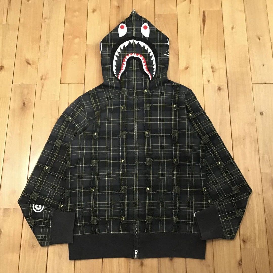 Bape × Undefeated BAPE × Undefeated Check Shark full zip Hoodie a bathing ape Size US M / EU 48-50 / 2 - 2 Thumbnail