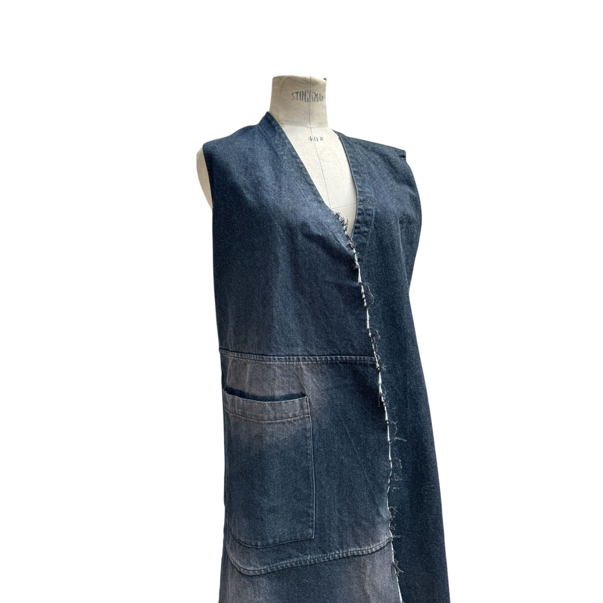 Maison Margiela FW 2001 Dark Navy Denim Vest Size S / US 4 / IT 40 - 3 Thumbnail