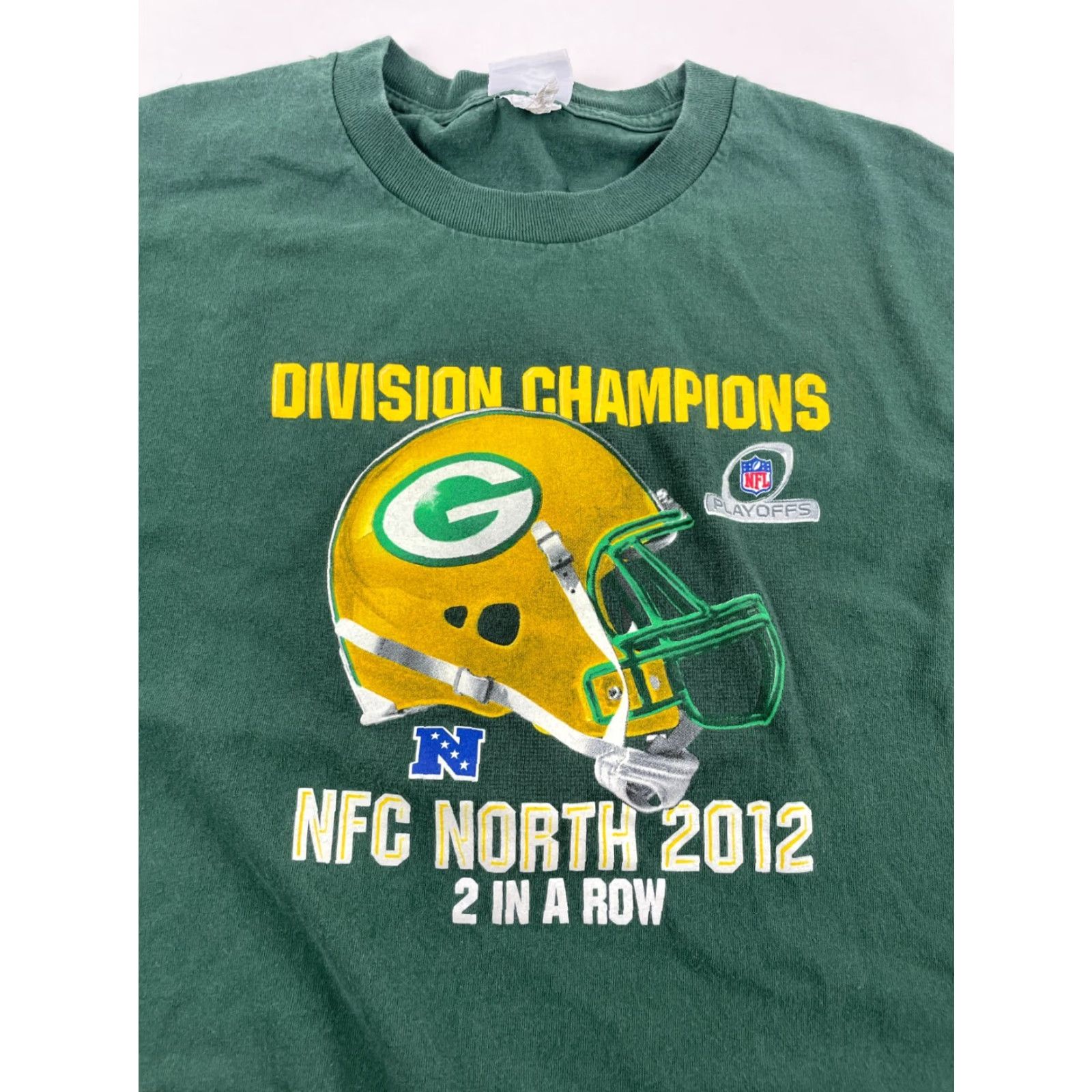 Vintage Team Apparel T-Shirt Size XL Crewneck Short Sleeve Green Bay NFC NORTH 2012 Size US XL / EU 56 / 4 - 3 Thumbnail