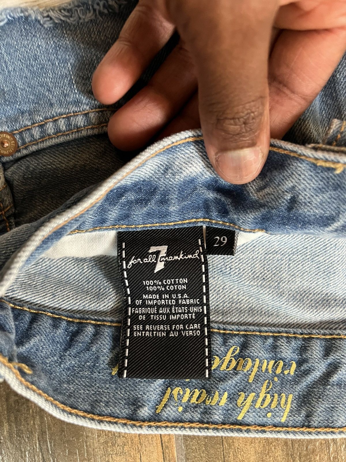 7 For All Mankind 7ForAllManKind High Waisted Vintage Bootcut / Flared Jean Size 29" - 5 Thumbnail