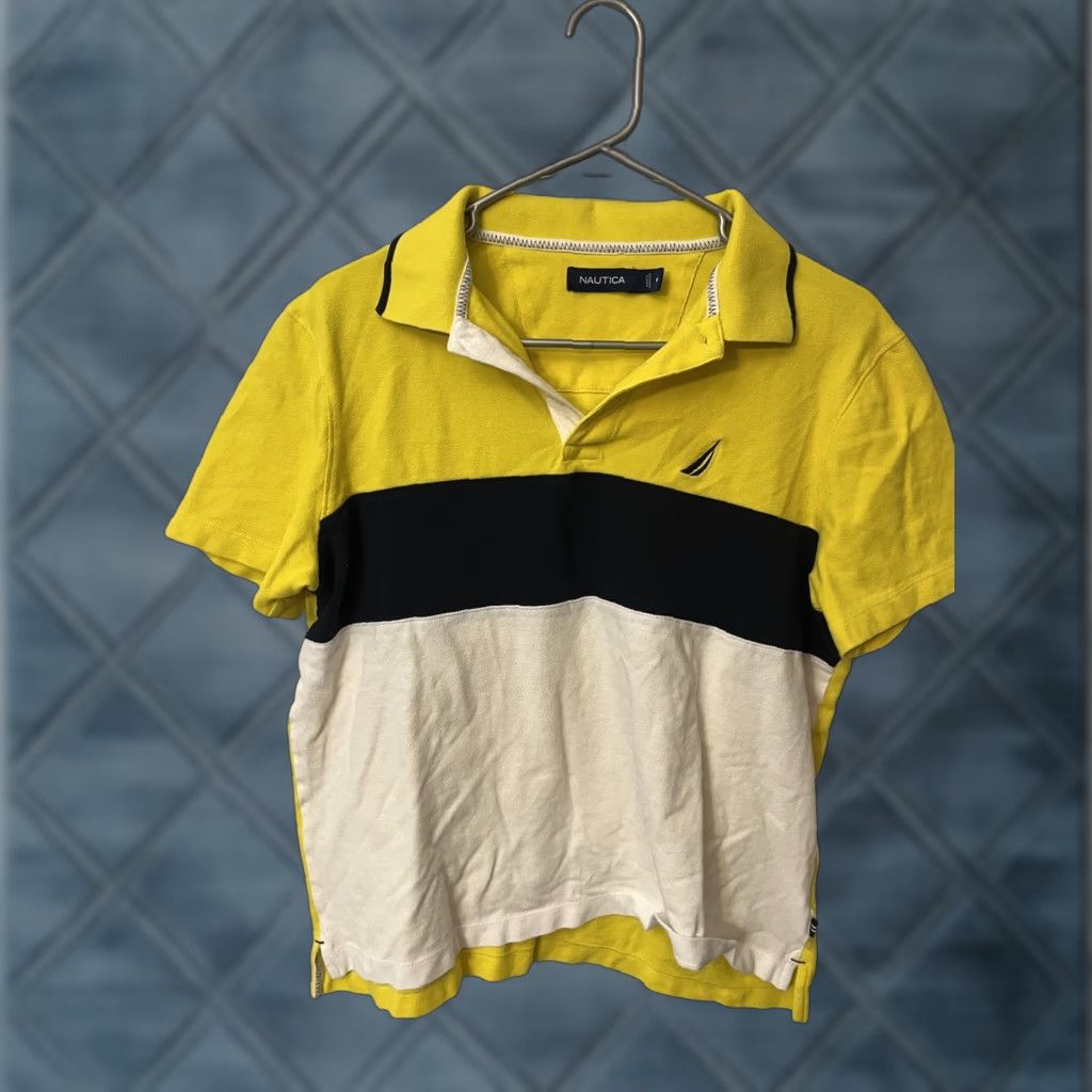 Nautica Nautica Polo Shirt Mens M Multicolor Striped Short Sleeve Cotton Logo Classic Golf Boating Shirt Size US M / EU 48-50 / 2 - 1 Thumbnail